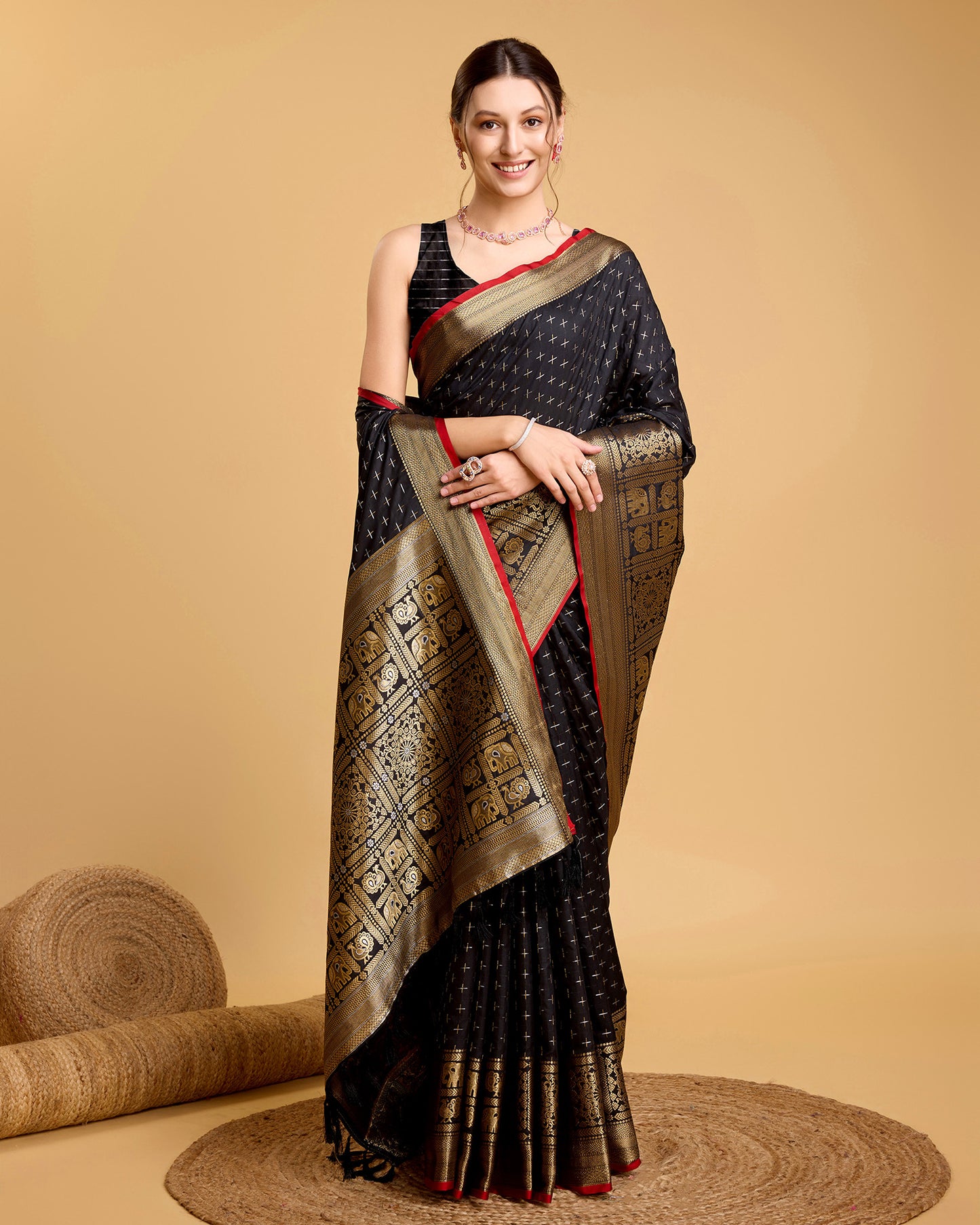 NIMIDIYA WOVEN KANJIPURAM PURE SILK SAREE