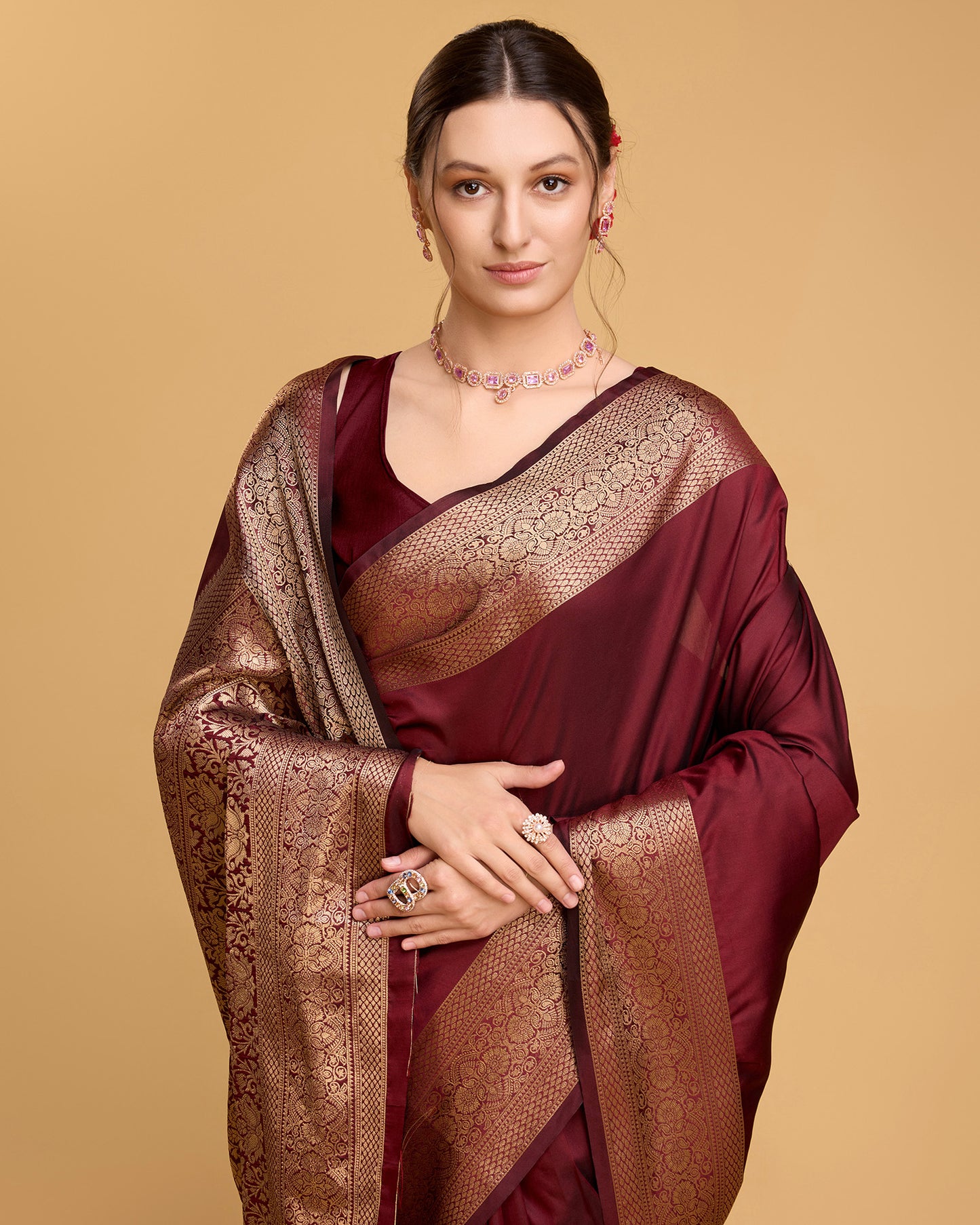 KRIYANSH WOVEN DESIGN ZARI BANARSI SAREE