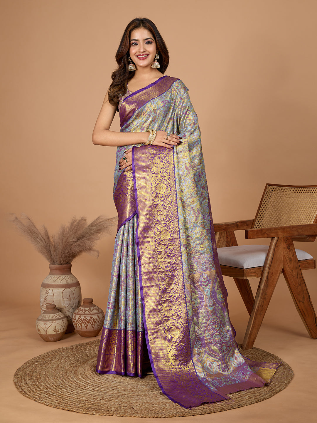 TANUSHREE ETHNIC WEAR TRADITIONAL SILK BANARSI SAREE