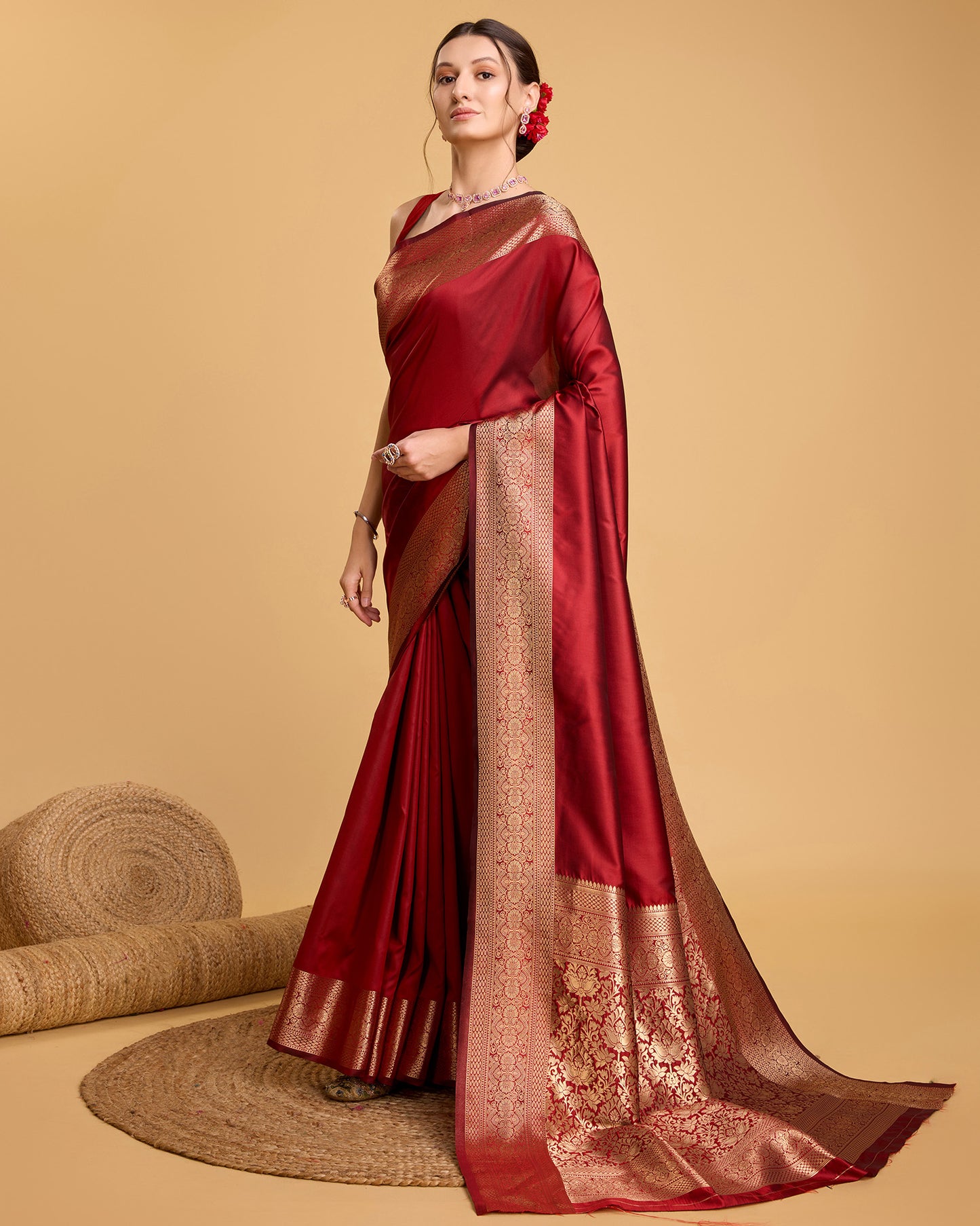 KRIYANSH WOVEN DESIGN ZARI BANARSI SAREE