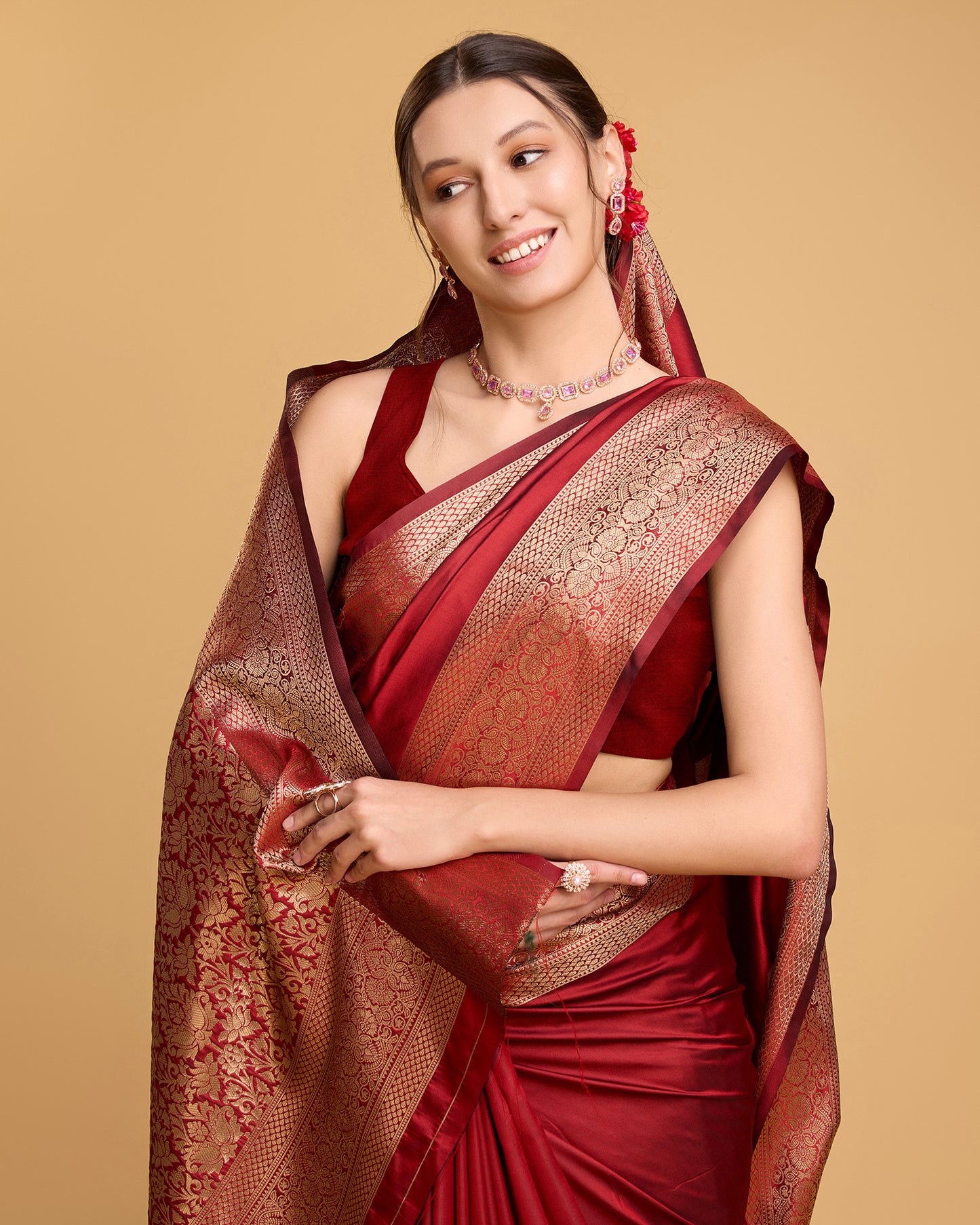 KRIYANSH WOVEN DESIGN ZARI BANARSI SAREE
