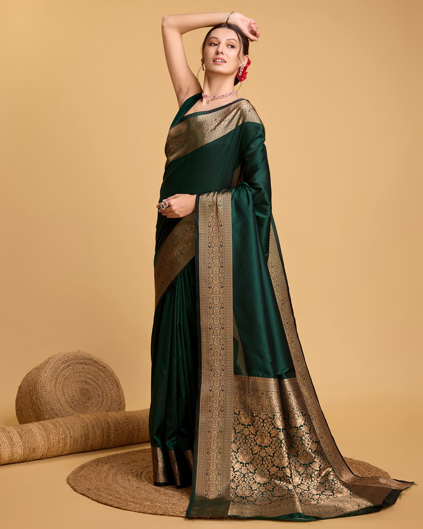 KRIYANSH WOVEN DESIGN ZARI BANARSI SAREE