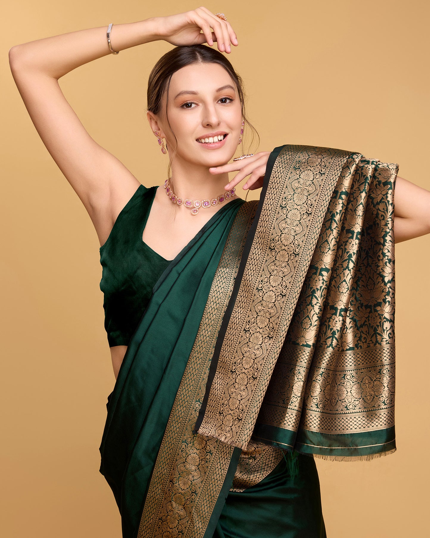 KRIYANSH WOVEN DESIGN ZARI BANARSI SAREE