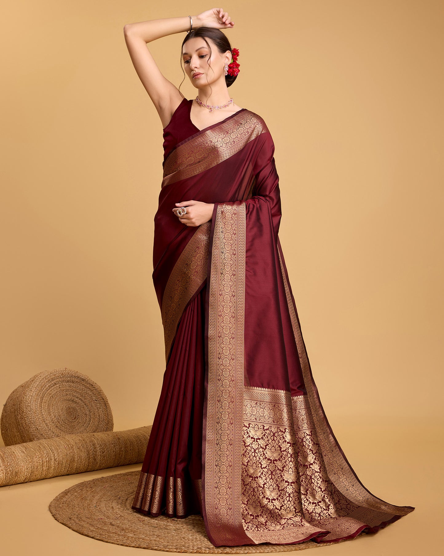 KRIYANSH WOVEN DESIGN ZARI BANARSI SAREE