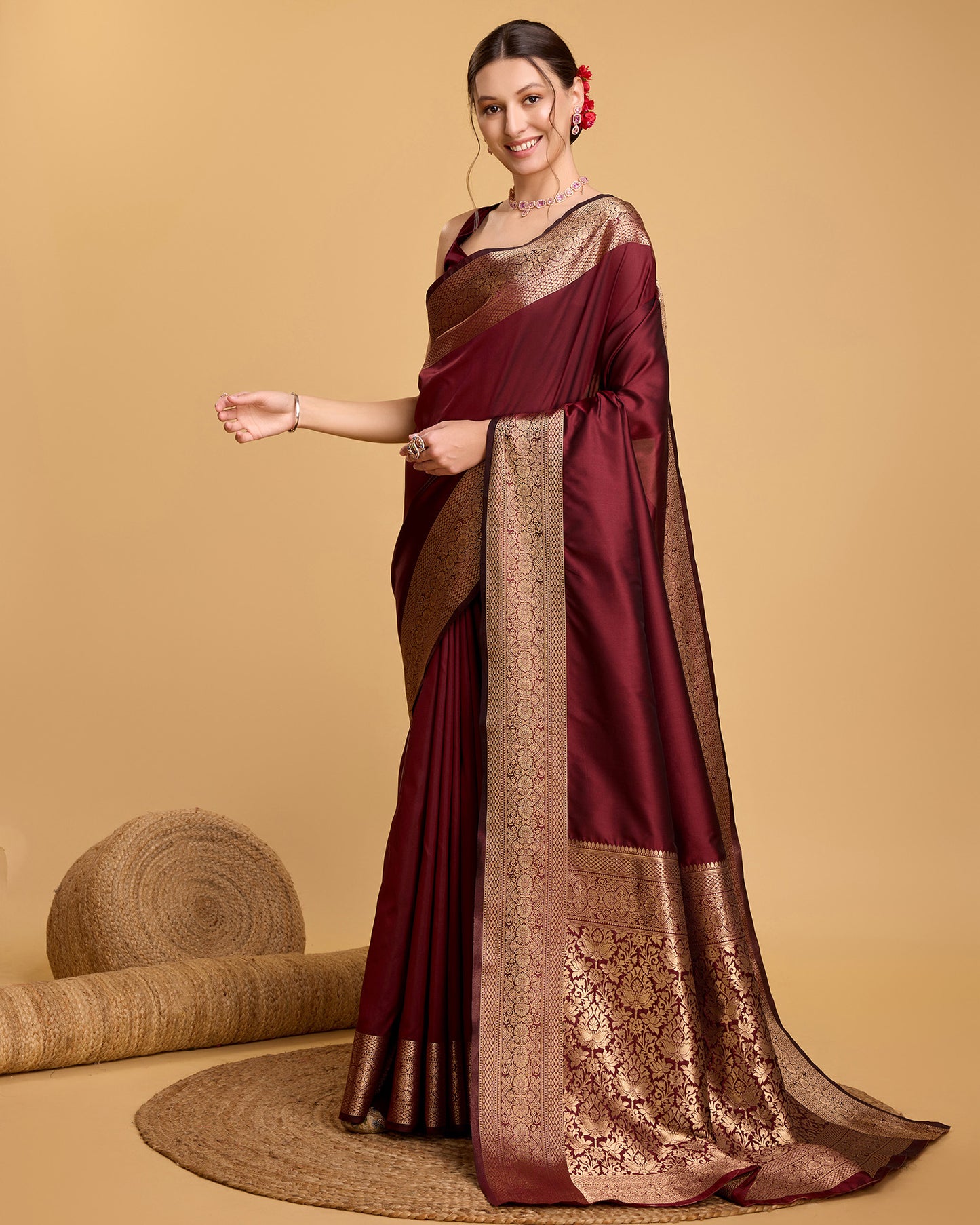 KRIYANSH WOVEN DESIGN ZARI BANARSI SAREE