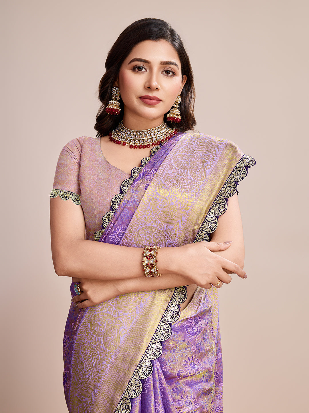MUNIR WOVEN KANJIVARAM ZARI SILK SAREE