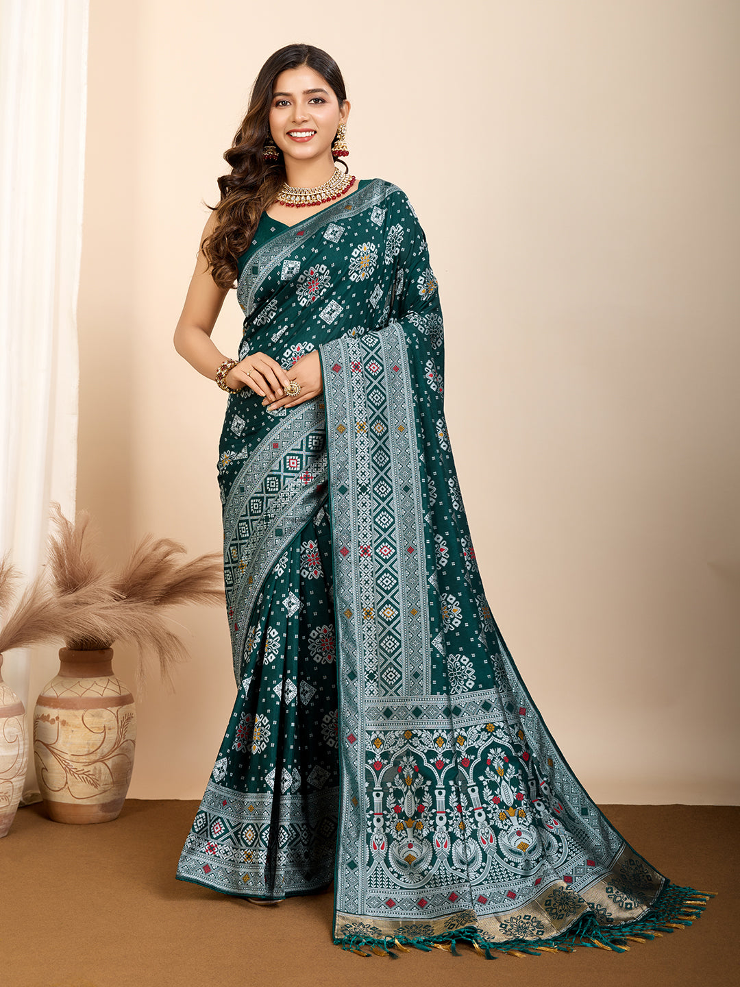 BANARASI PURE SILK MINA KARI SAREE WEAVED & RICH PALLU