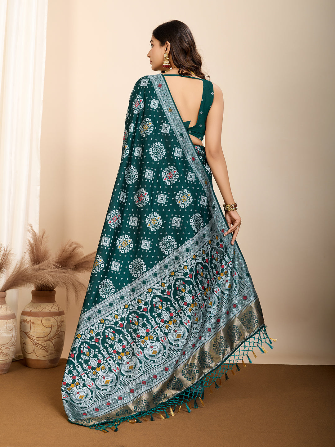 BANARASI PURE SILK MINA KARI SAREE WEAVED & RICH PALLU