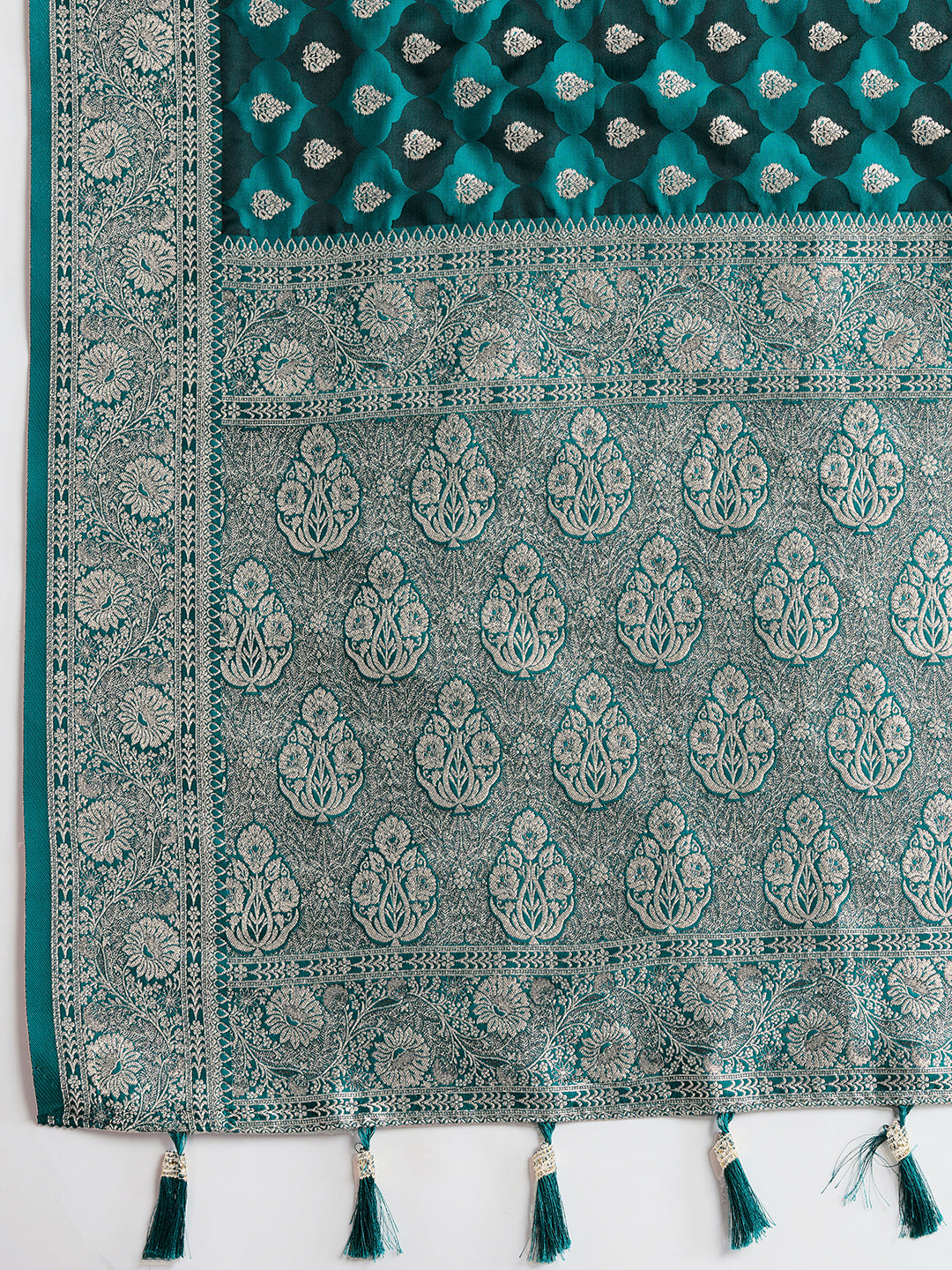BANARSI STYLE LEELIPEERI WOVEN DESIGN ZARI SILK COTTON SAREE