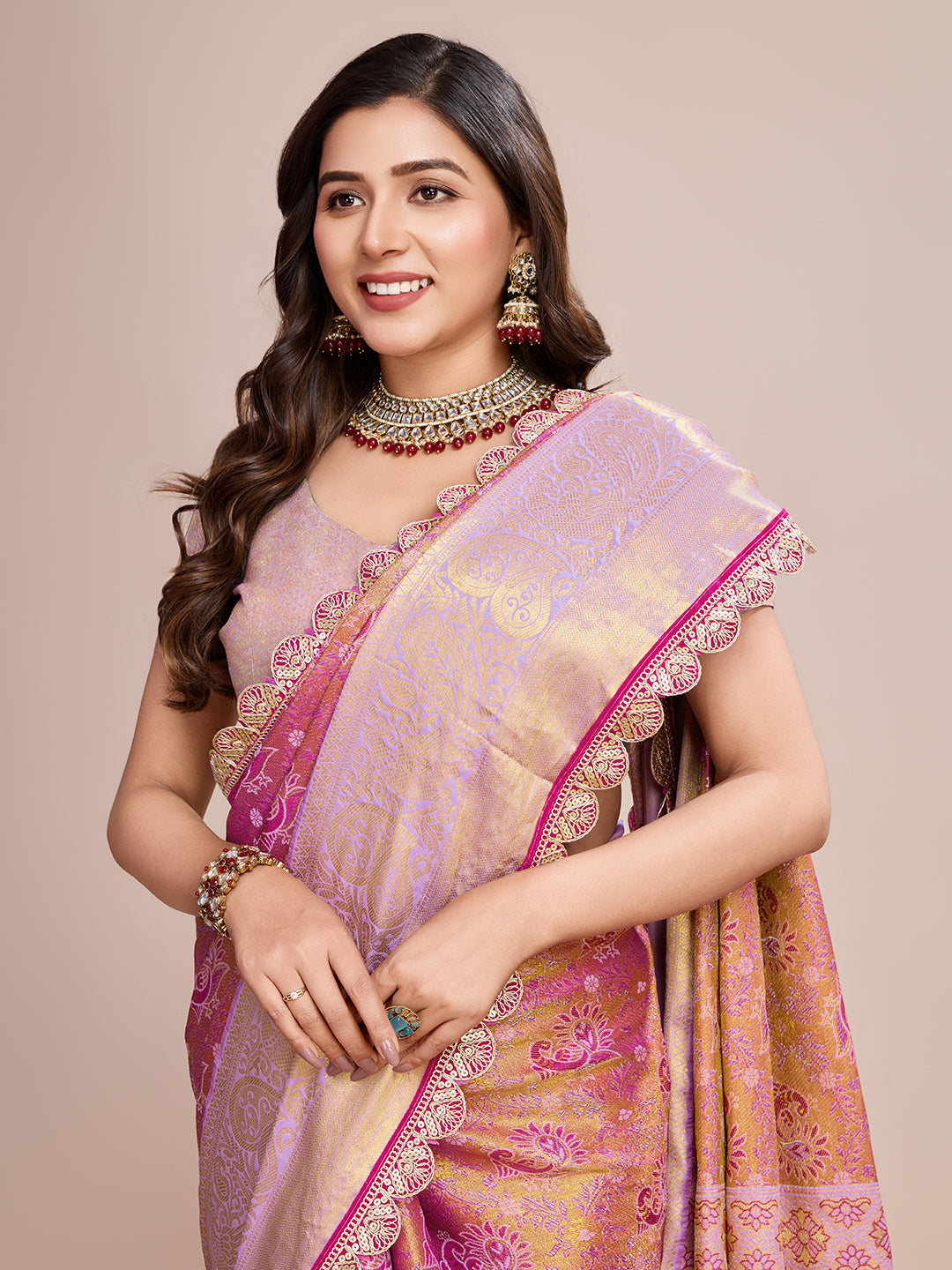 MUNIR WOVEN KANJIVARAM ZARI SILK SAREE