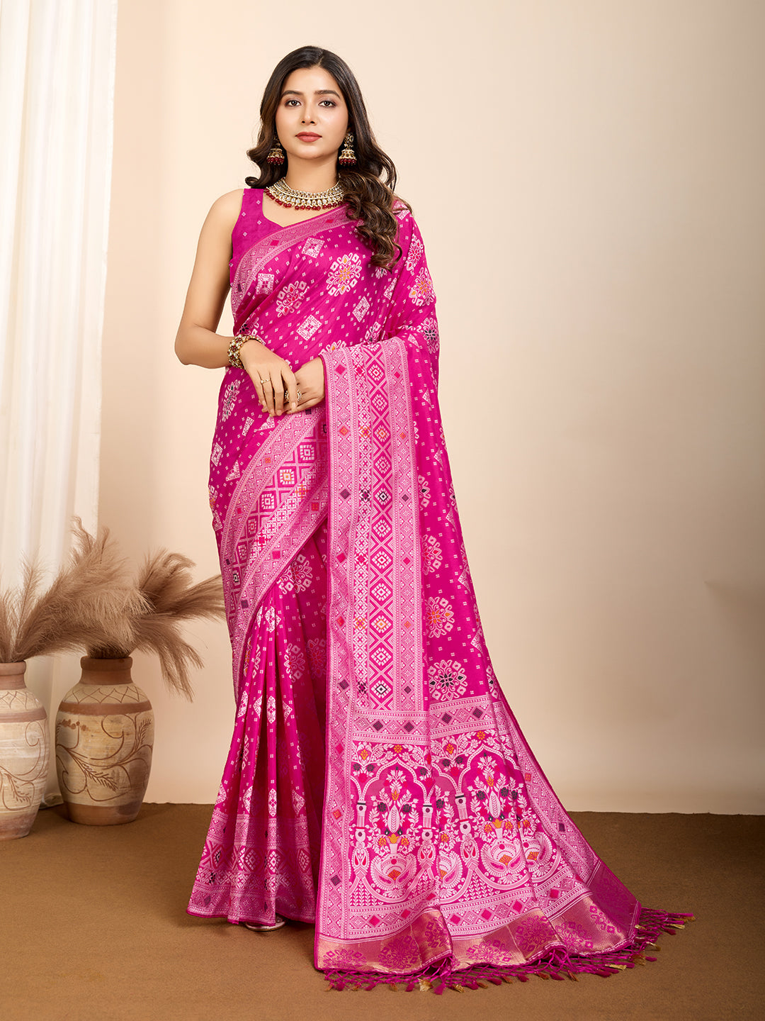 BANARASI PURE SILK MINA KARI SAREE WEAVED & RICH PALLU