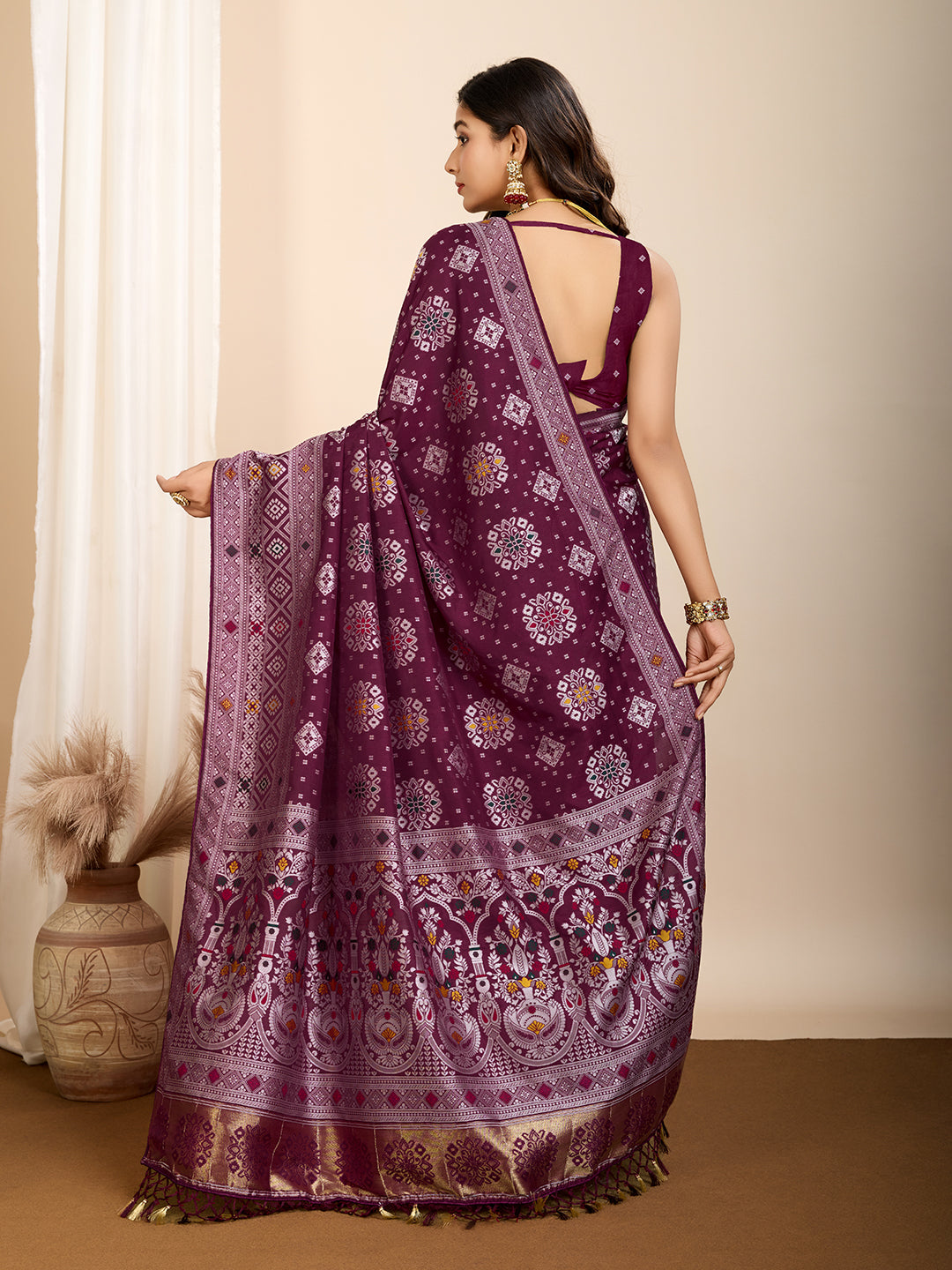 BANARASI PURE SILK MINA KARI SAREE WEAVED & RICH PALLU