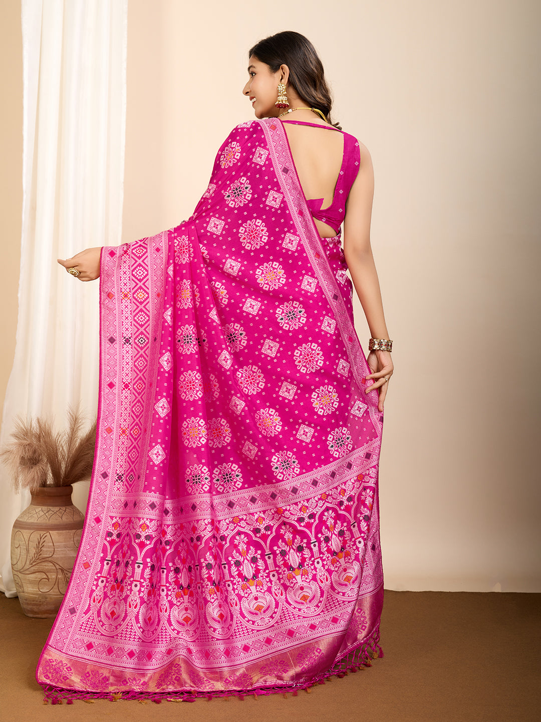 BANARASI PURE SILK MINA KARI SAREE WEAVED & RICH PALLU