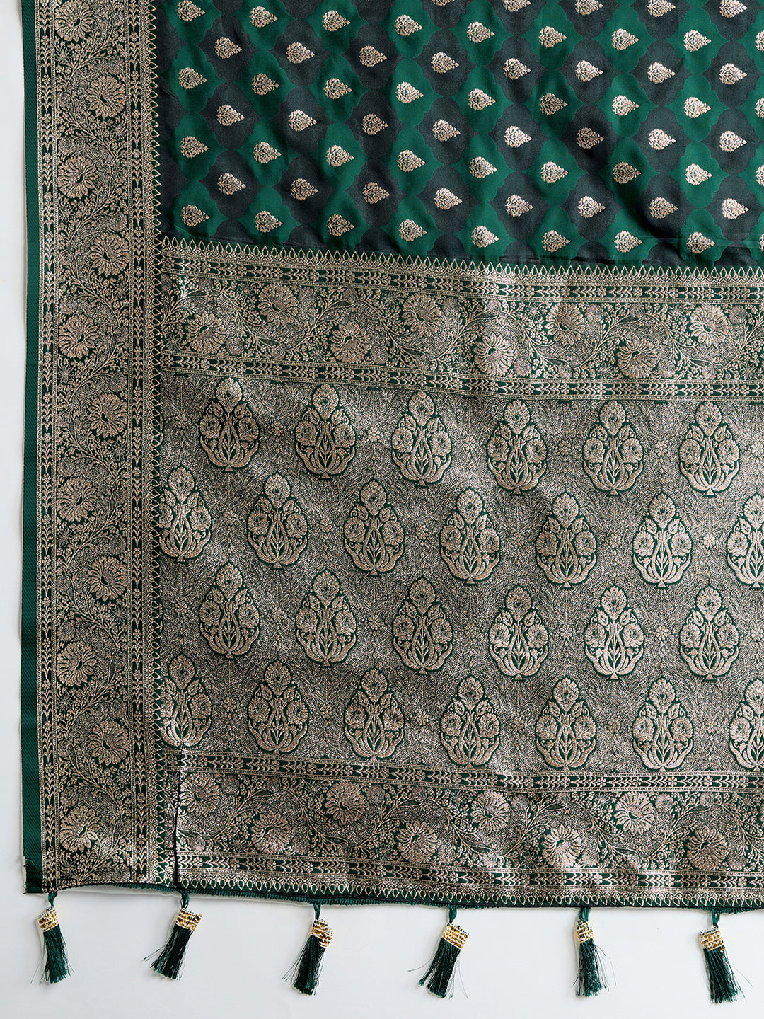 BANARSI STYLE LEELIPEERI WOVEN DESIGN ZARI SILK COTTON SAREE
