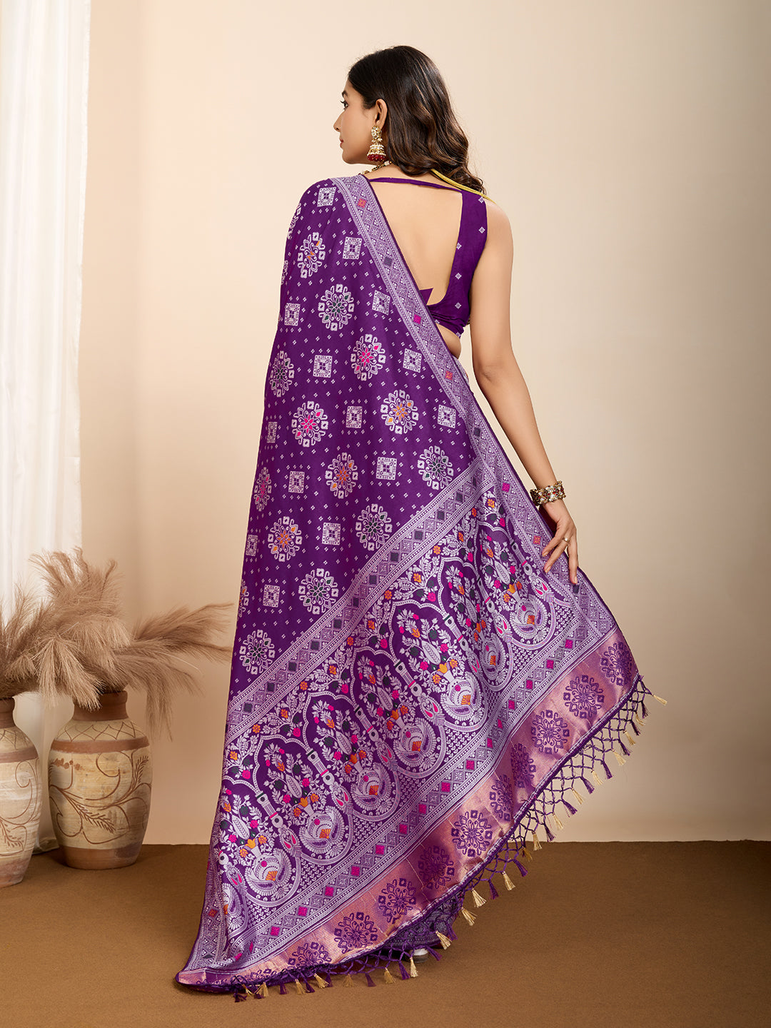 BANARASI PURE SILK MINA KARI SAREE WEAVED & RICH PALLU
