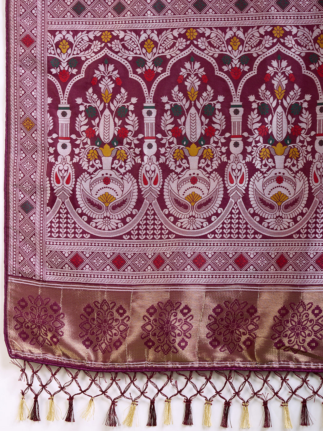 BANARASI PURE SILK MINA KARI SAREE WEAVED & RICH PALLU