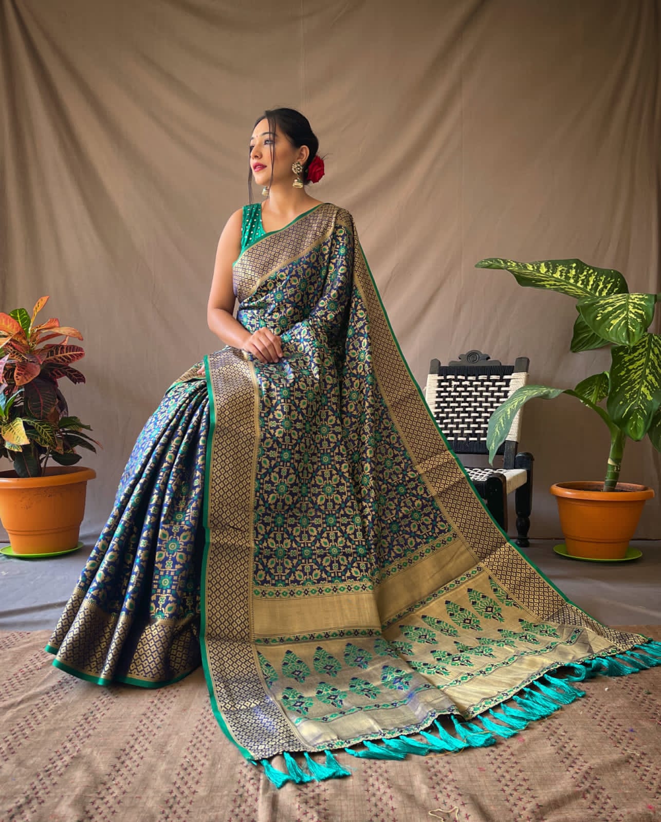 LERI BANARASI PURE PATOLA SILK SAREE RICH PALLU