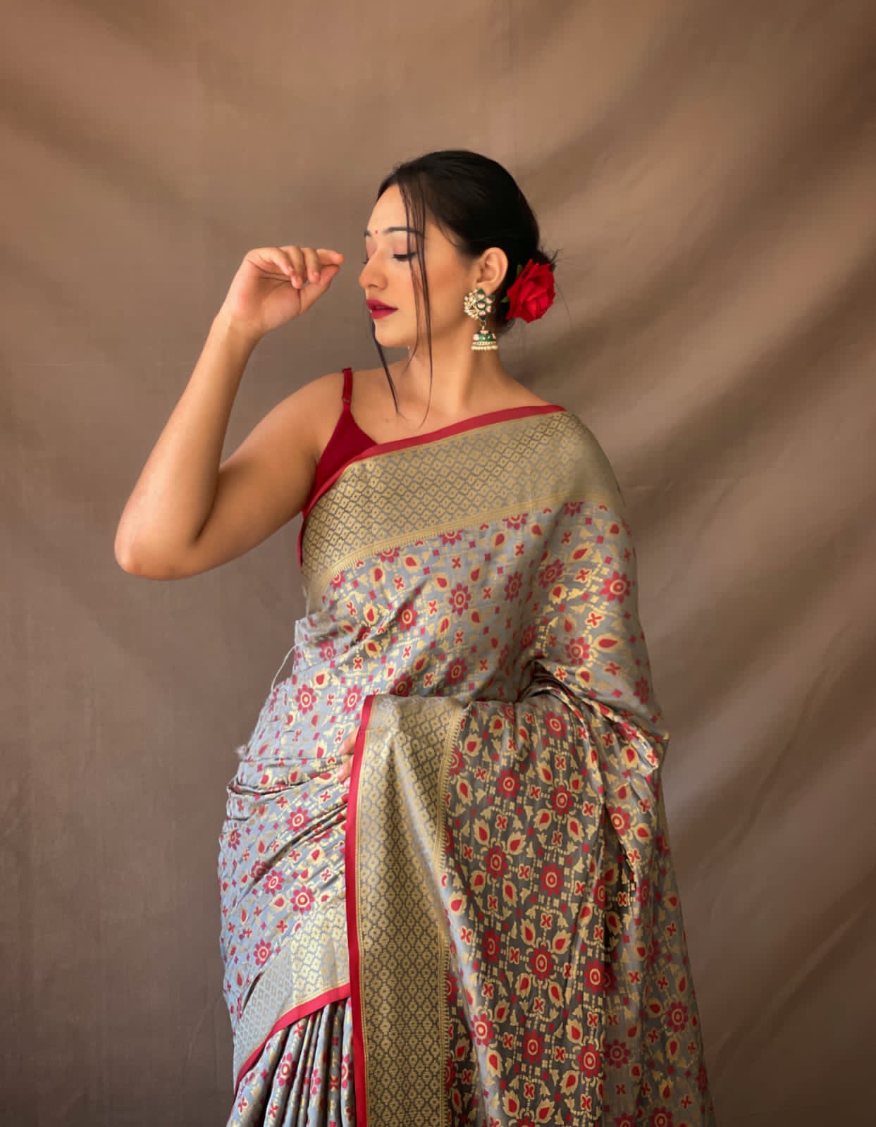LERI BANARASI PURE PATOLA SILK SAREE RICH PALLU