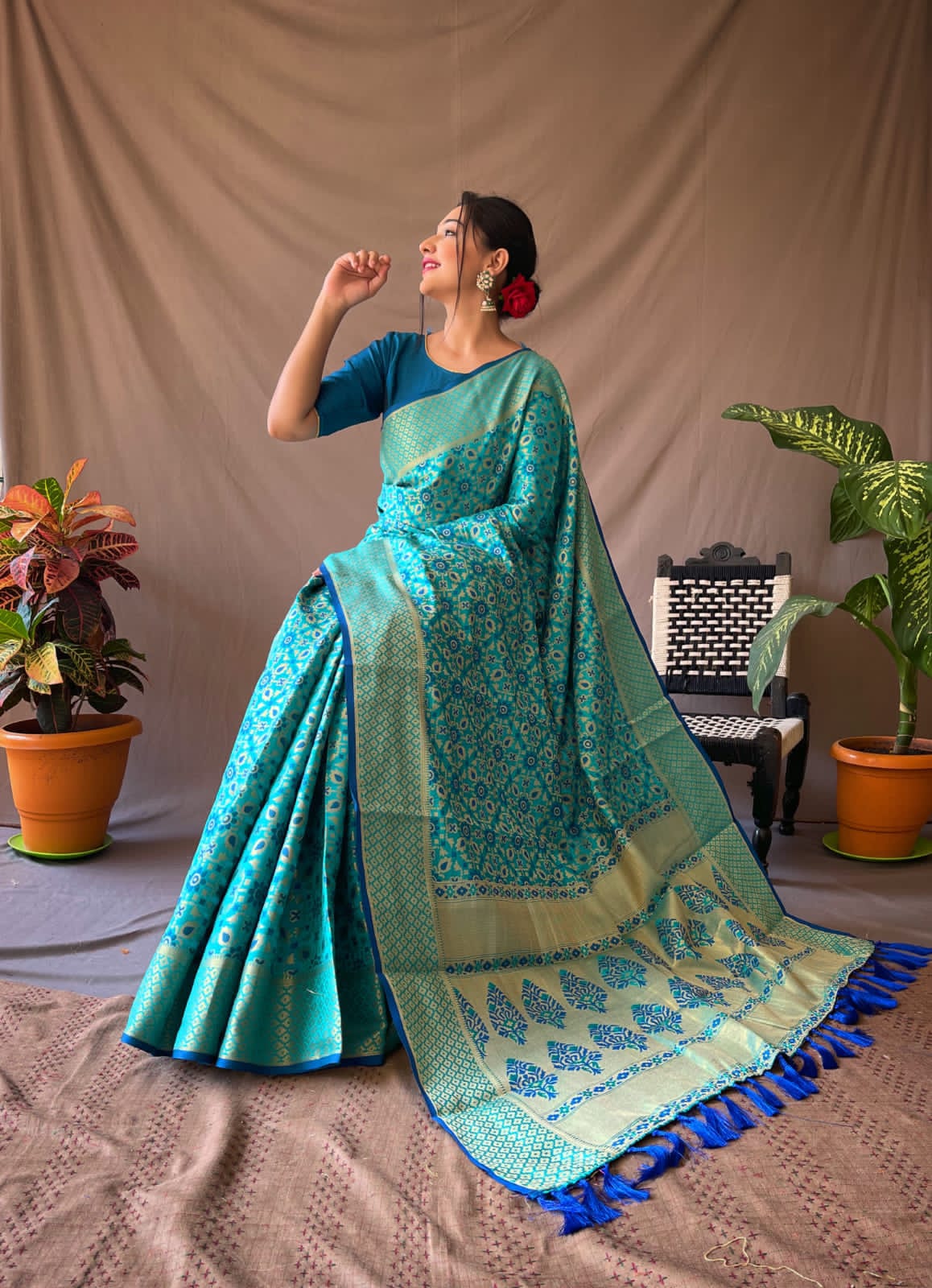 LERI BANARASI PURE PATOLA SILK SAREE RICH PALLU