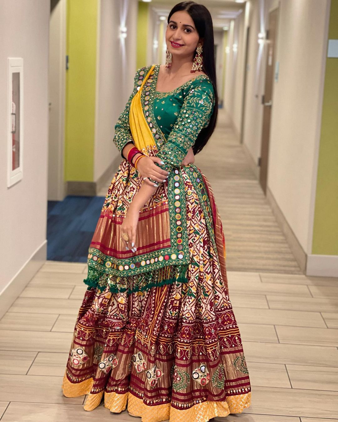FEATURING PRINTED LEHENGA CHOLI IN HEAVY CHINON SILK