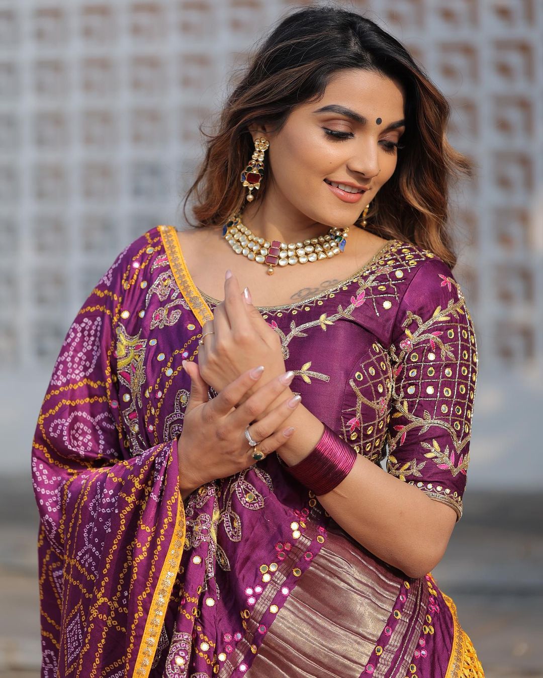 FEATURING PRINTED LEHENGA CHOLI IN HEAVY BUTTER SILK