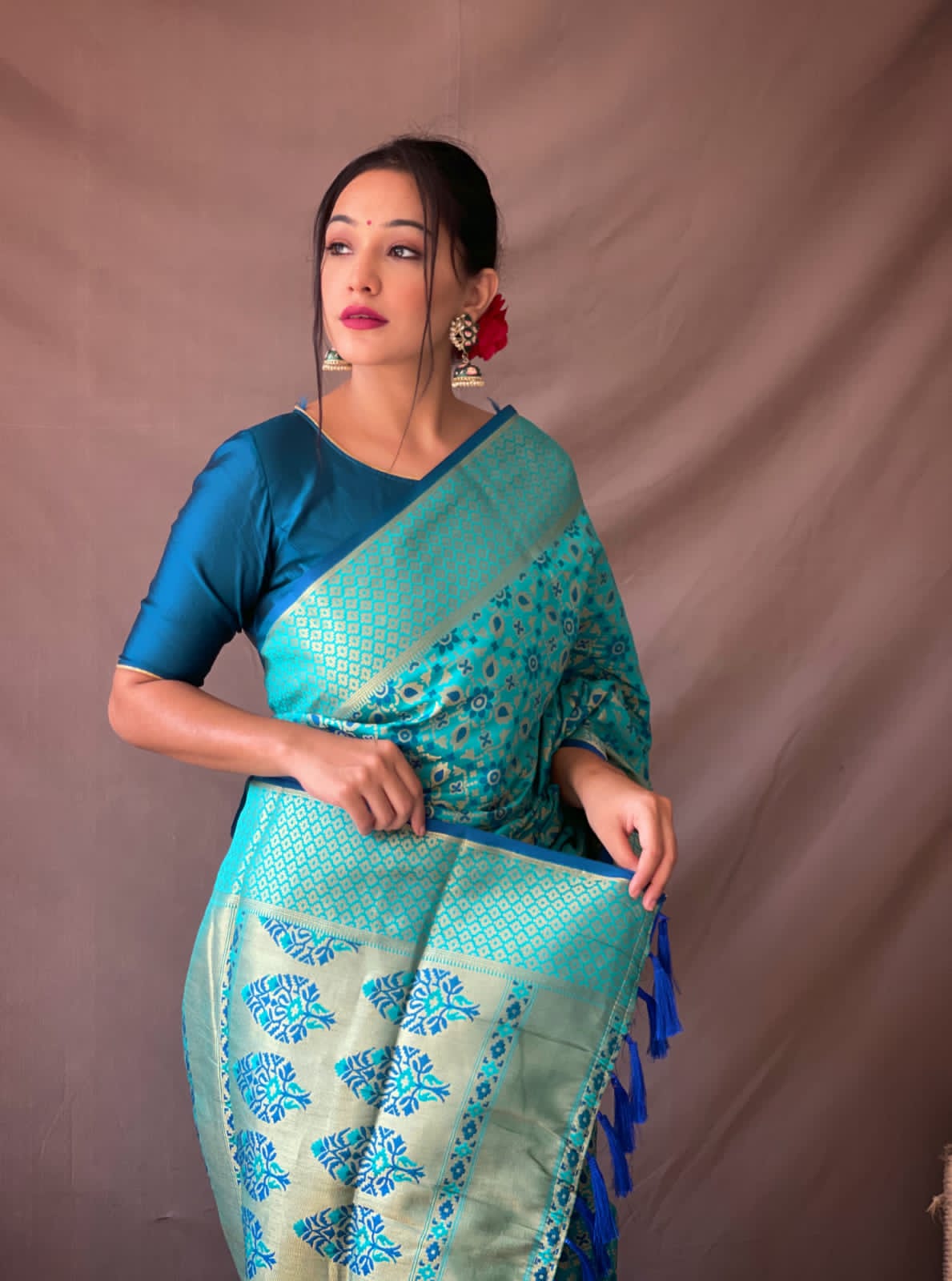 LERI BANARASI PURE PATOLA SILK SAREE RICH PALLU