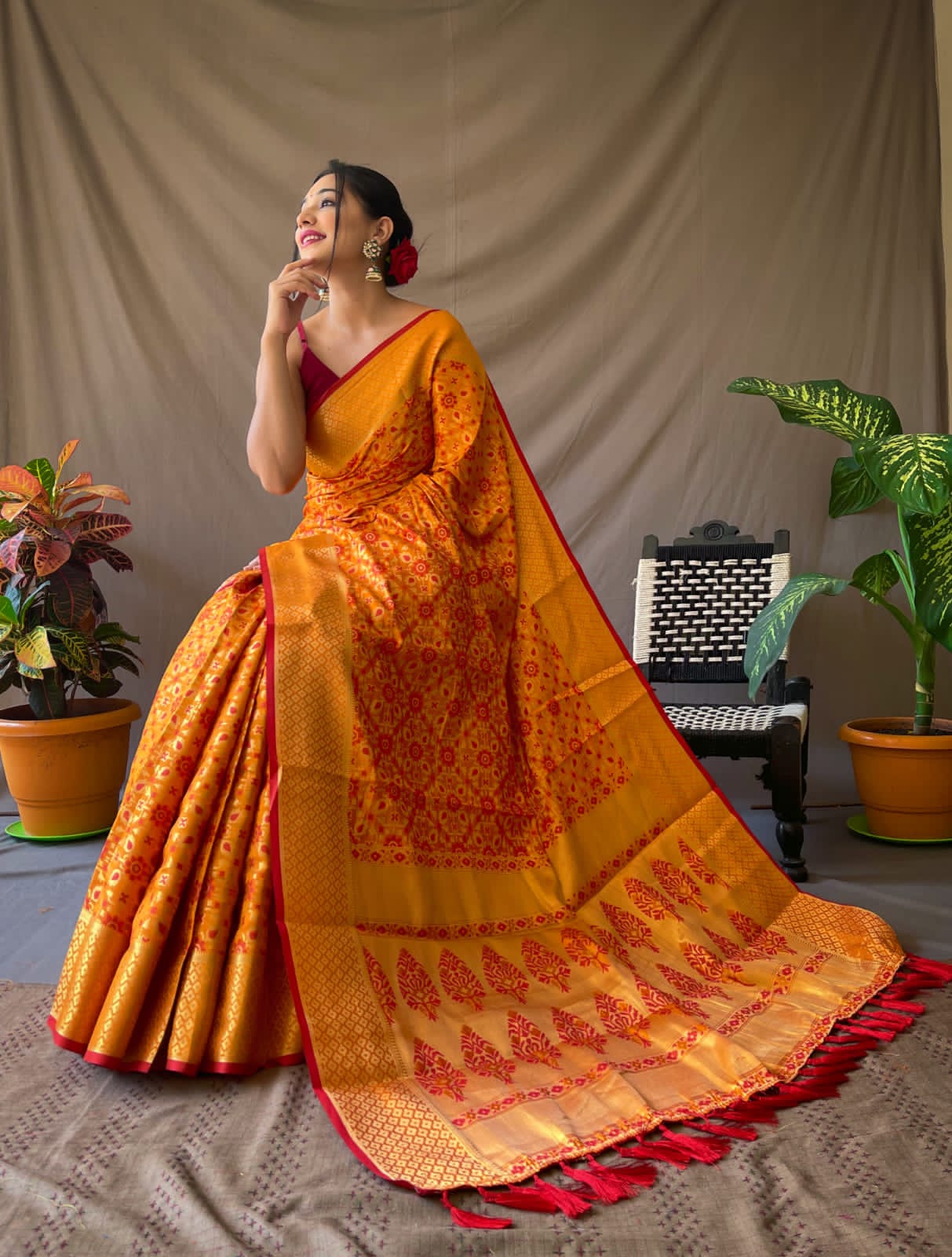 LERI BANARASI PURE PATOLA SILK SAREE RICH PALLU
