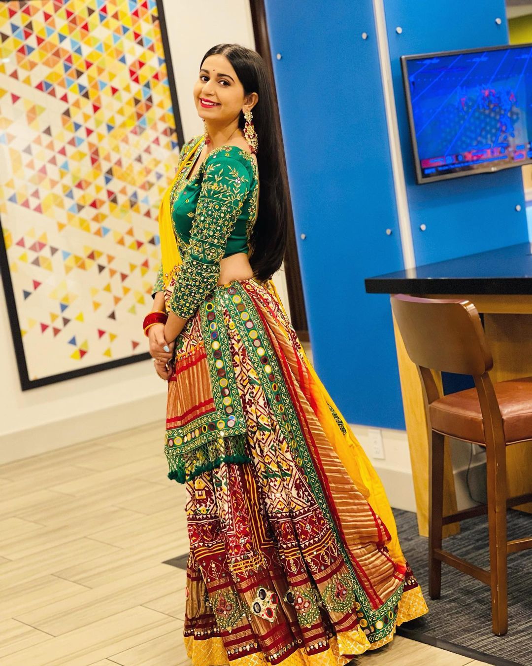 FEATURING PRINTED LEHENGA CHOLI IN HEAVY CHINON SILK
