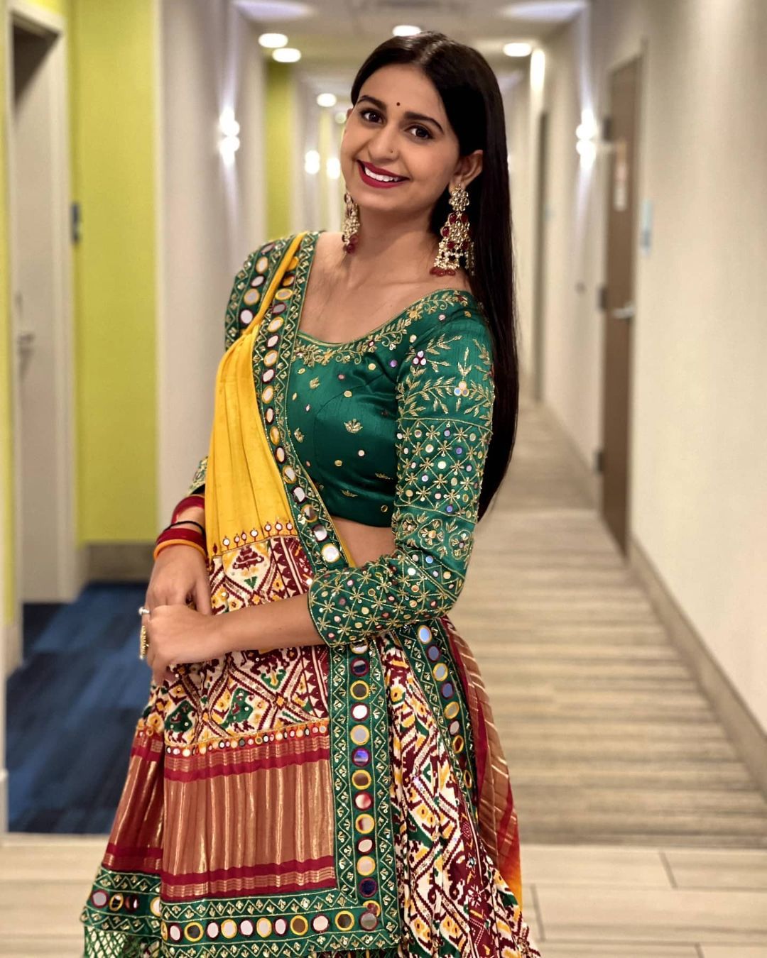 FEATURING PRINTED LEHENGA CHOLI IN HEAVY CHINON SILK