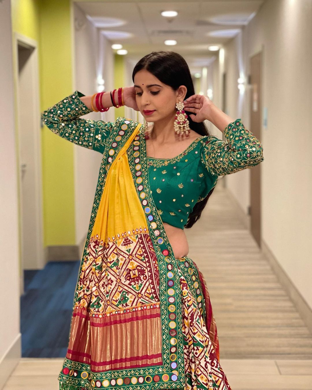 FEATURING PRINTED LEHENGA CHOLI IN HEAVY CHINON SILK