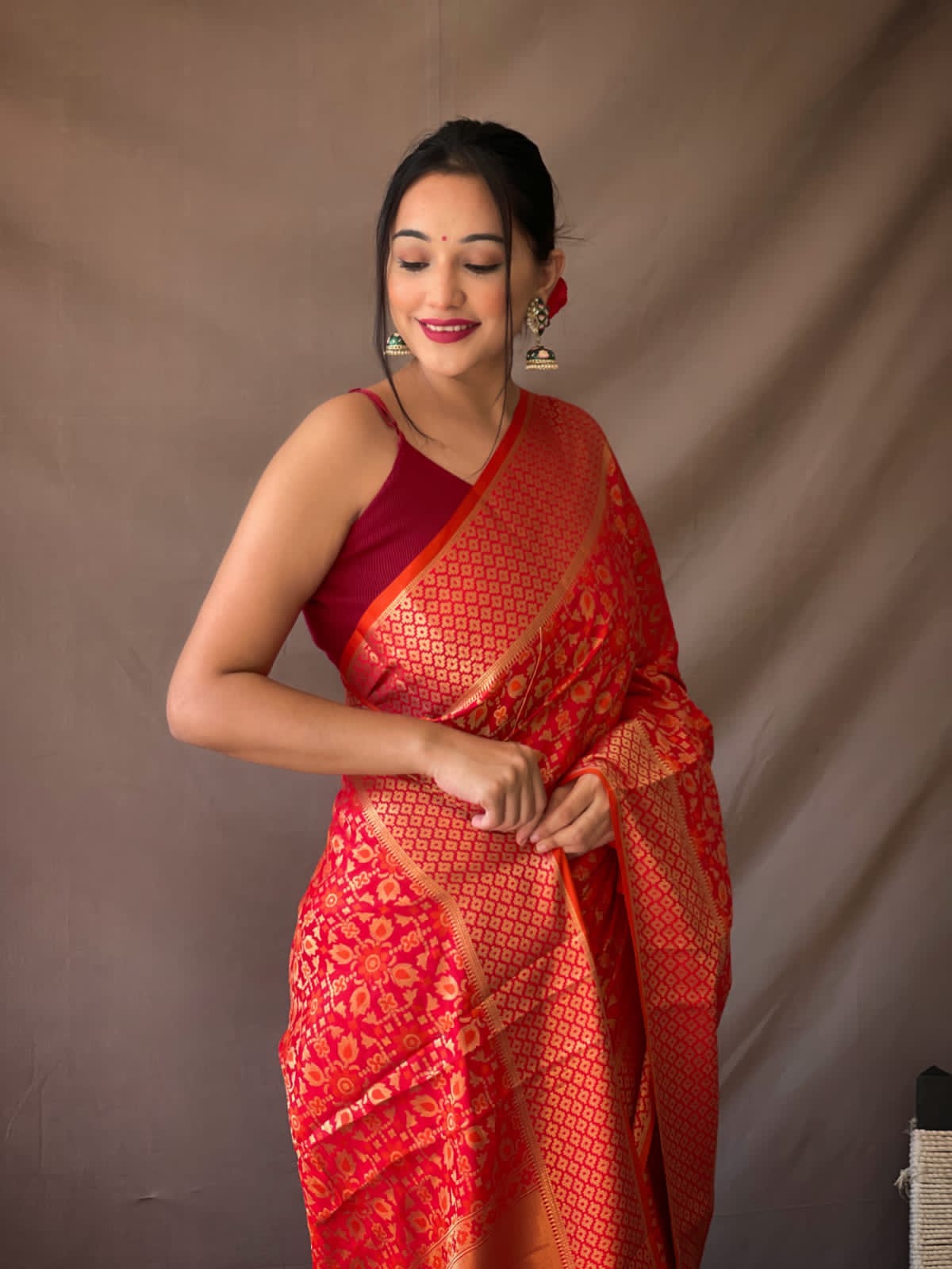 LERI BANARASI PURE PATOLA SILK SAREE RICH PALLU