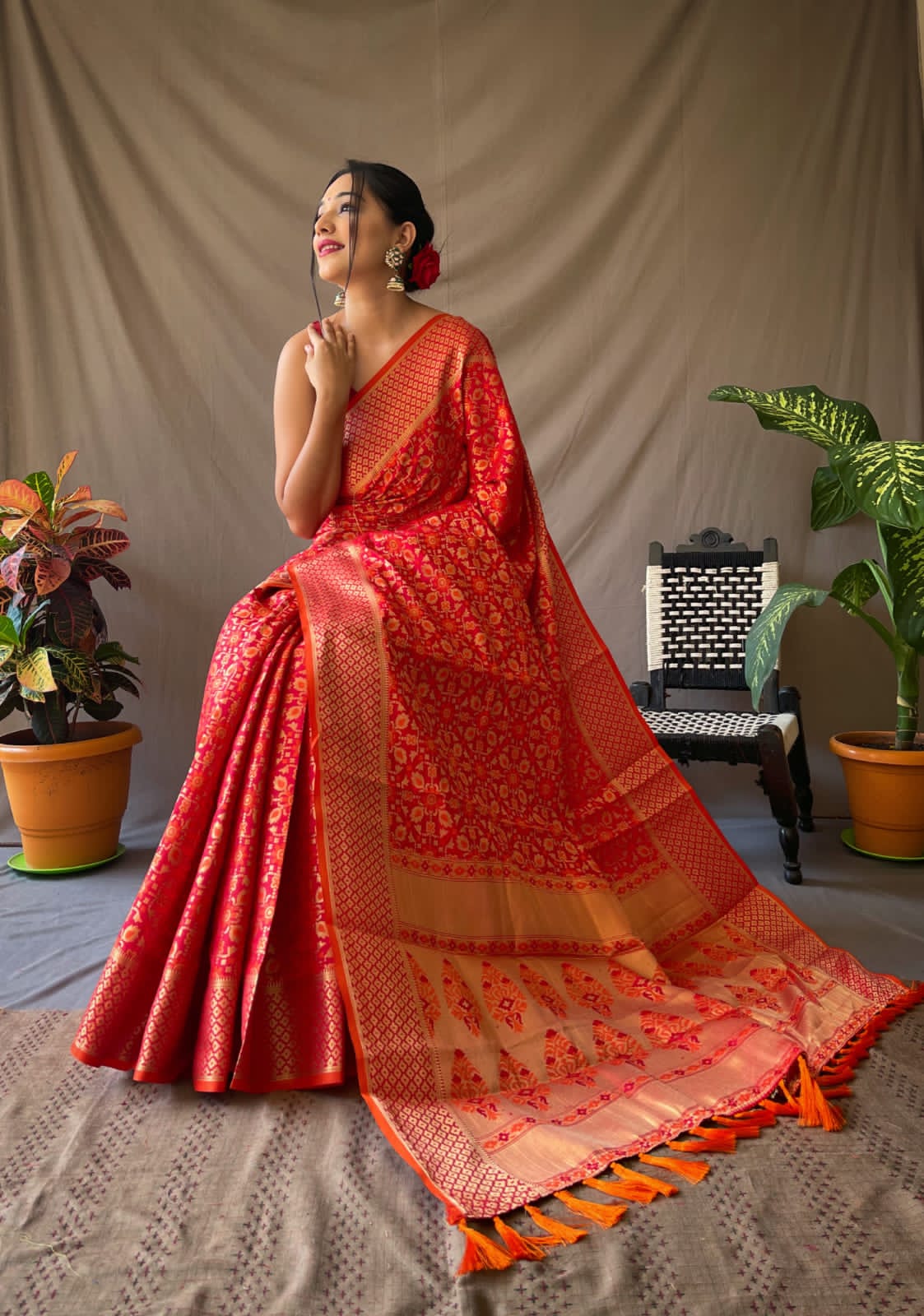 LERI BANARASI PURE PATOLA SILK SAREE RICH PALLU