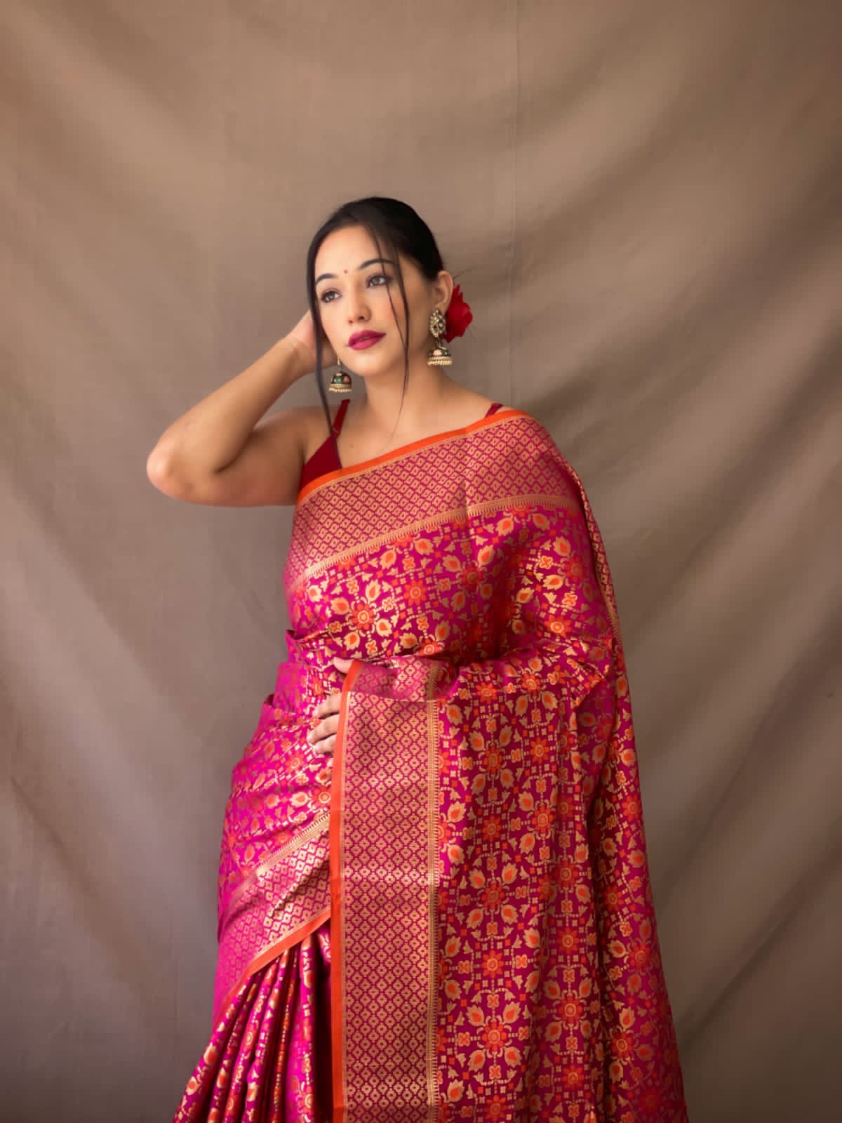 LERI BANARASI PURE PATOLA SILK SAREE RICH PALLU