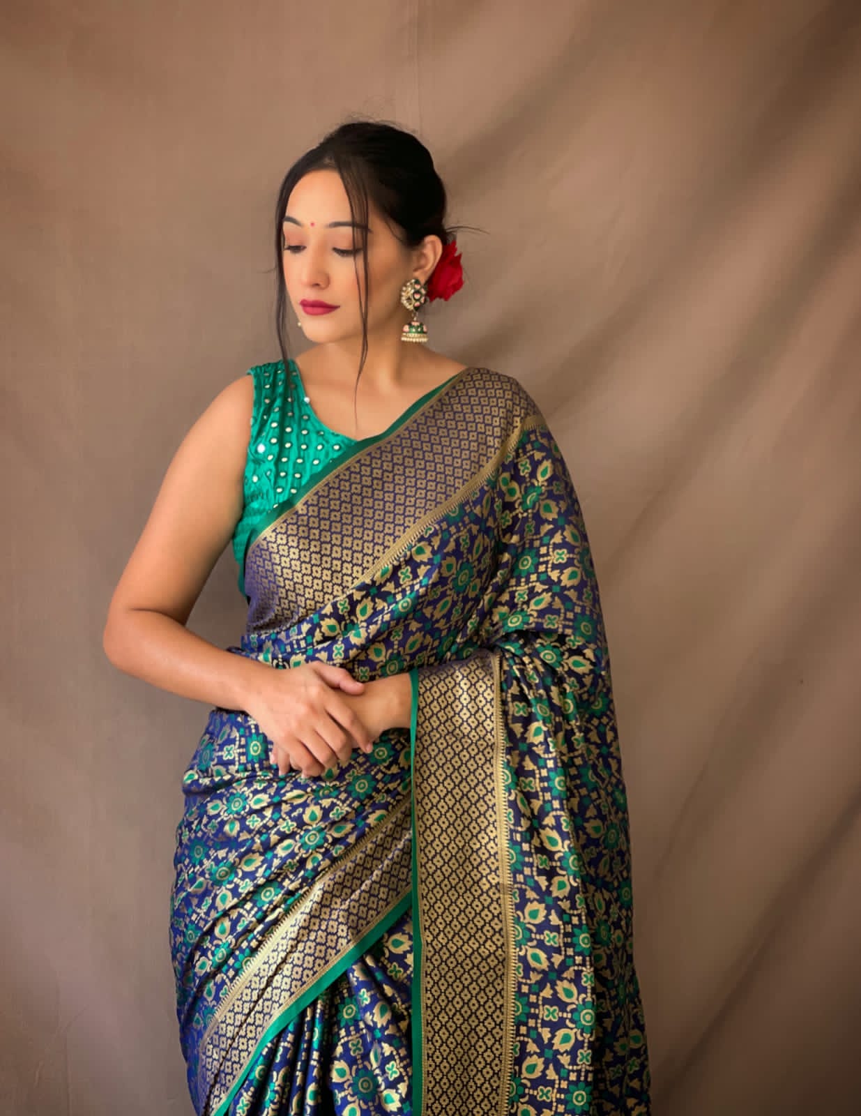 LERI BANARASI PURE PATOLA SILK SAREE RICH PALLU
