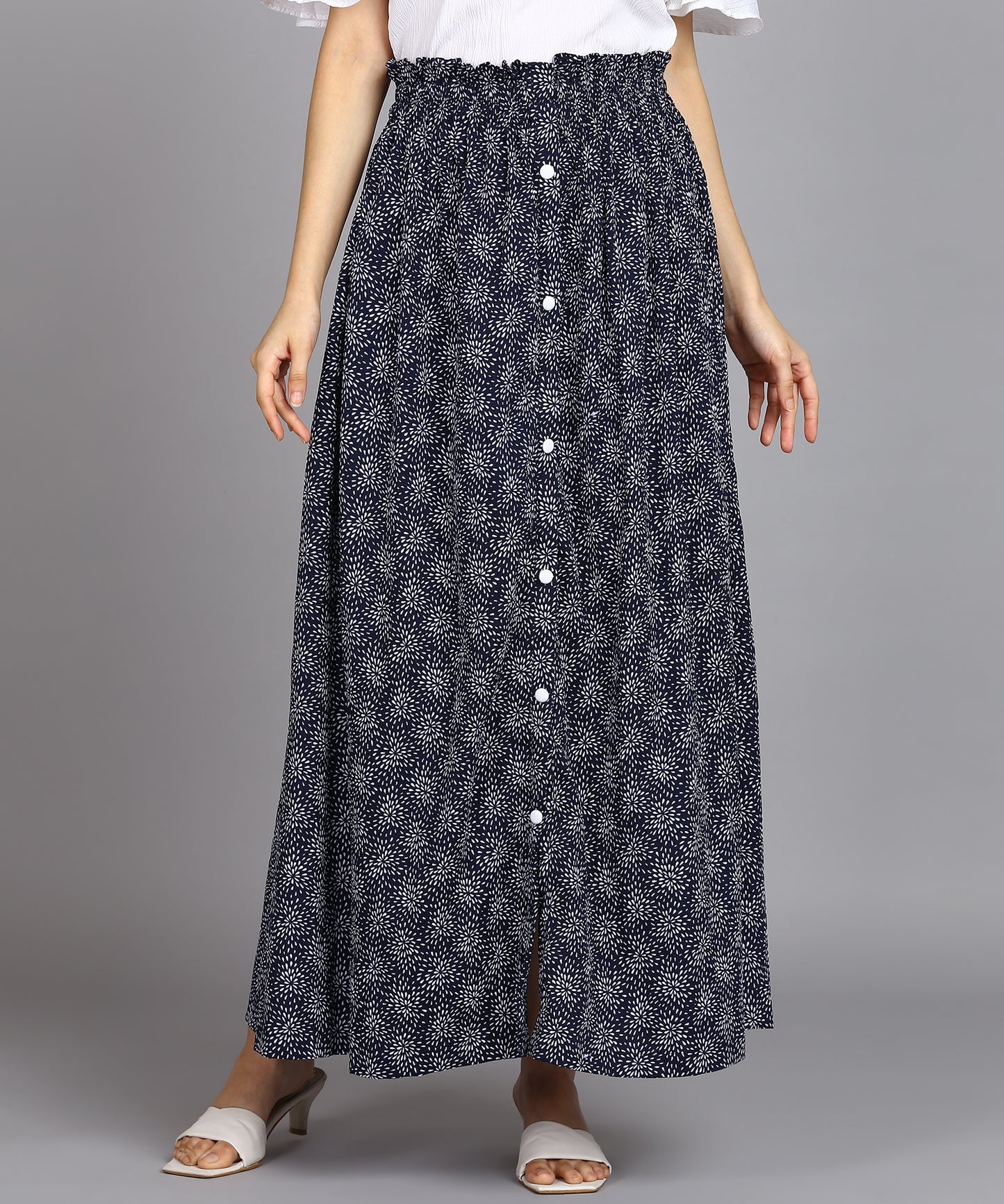 SDGRATITUDE WOMEN PRINTED A-LINE SKIRT