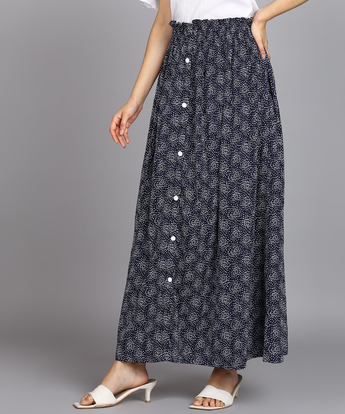 SDGRATITUDE WOMEN PRINTED A-LINE SKIRT