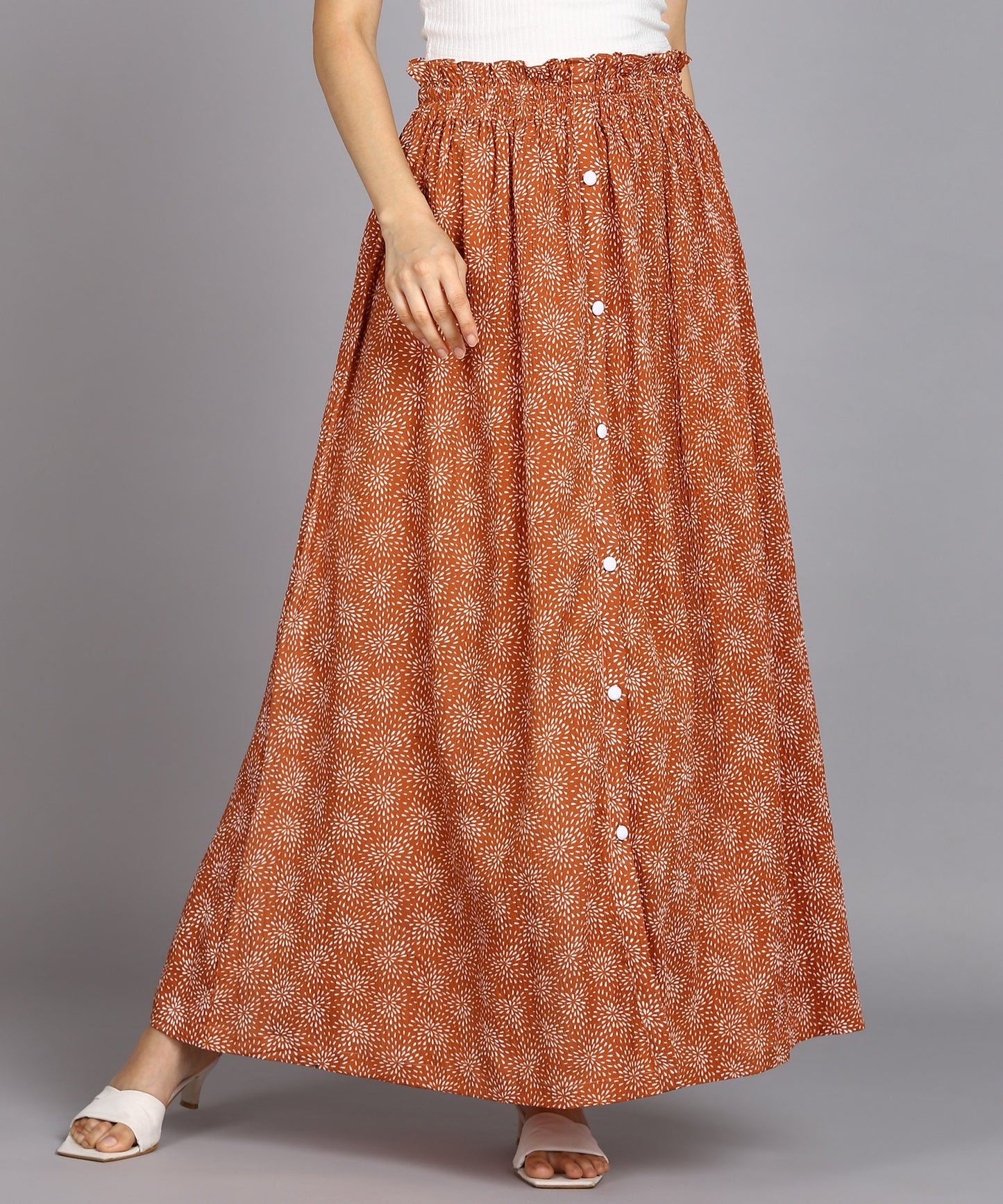 SDGRATITUDE WOMEN PRINTED A-LINE SKIRT