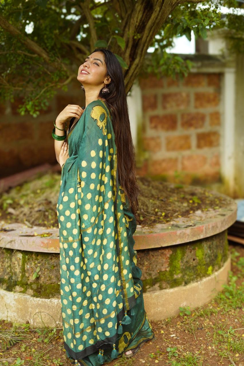LINEN CHAPPA SAREE