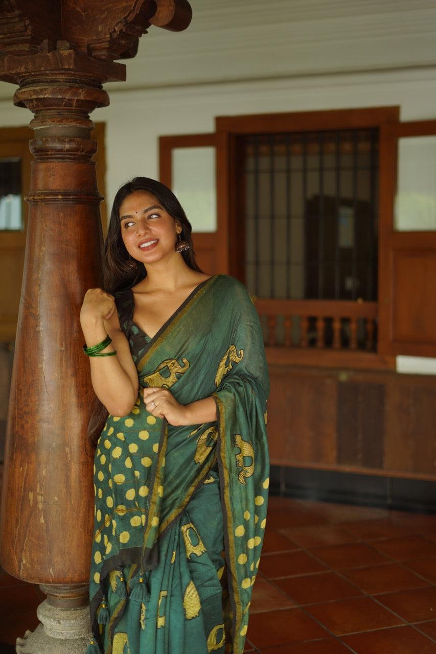 LINEN CHAPPA SAREE