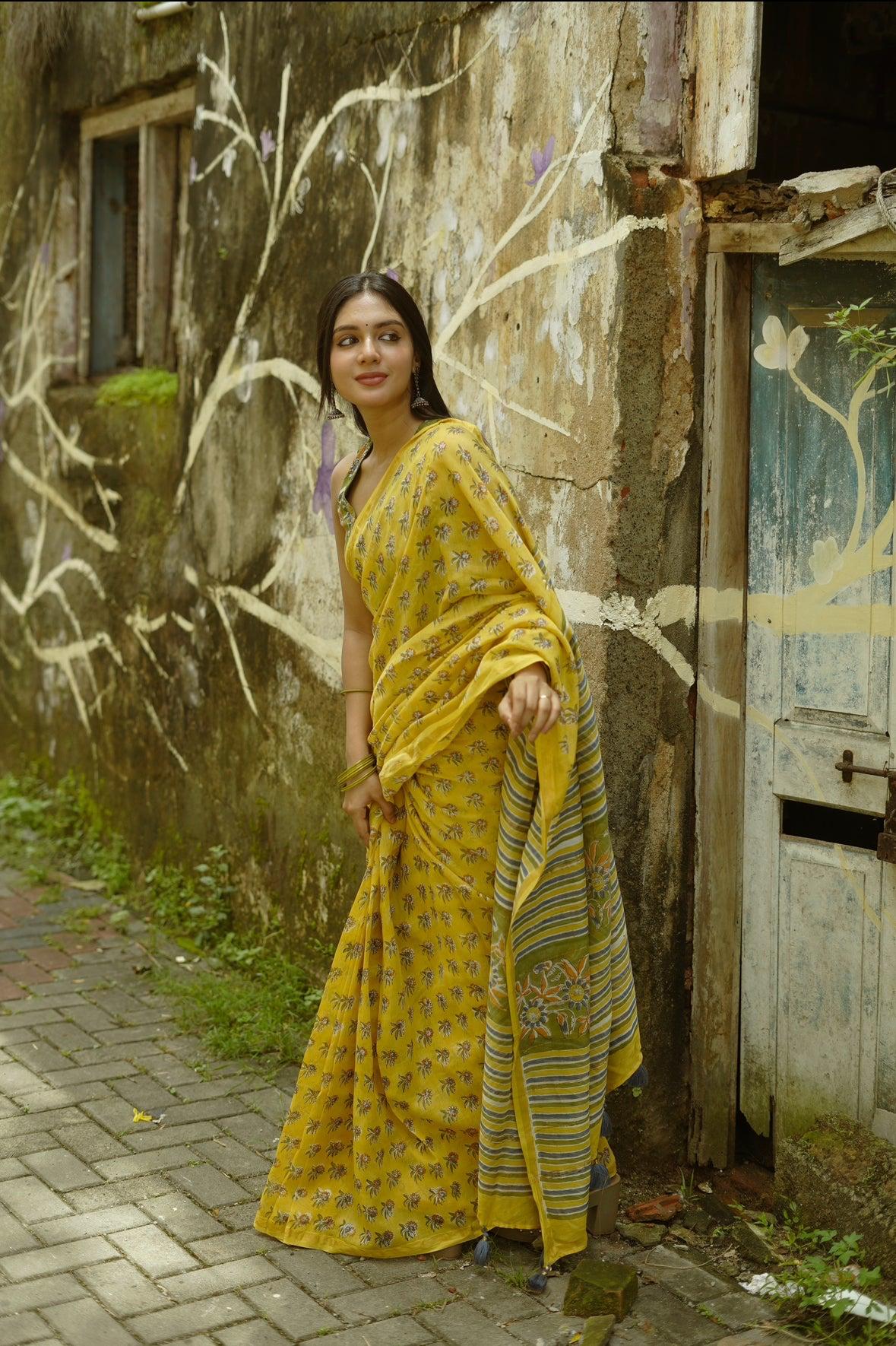 LINEN CHAPPA SAREE