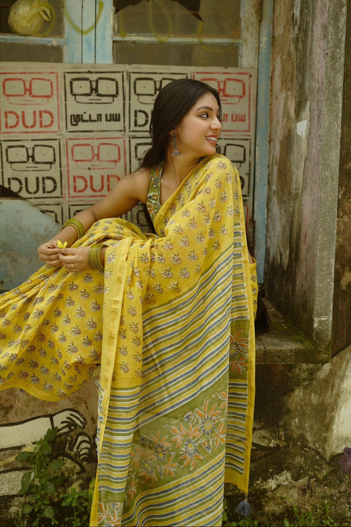 LINEN CHAPPA SAREE