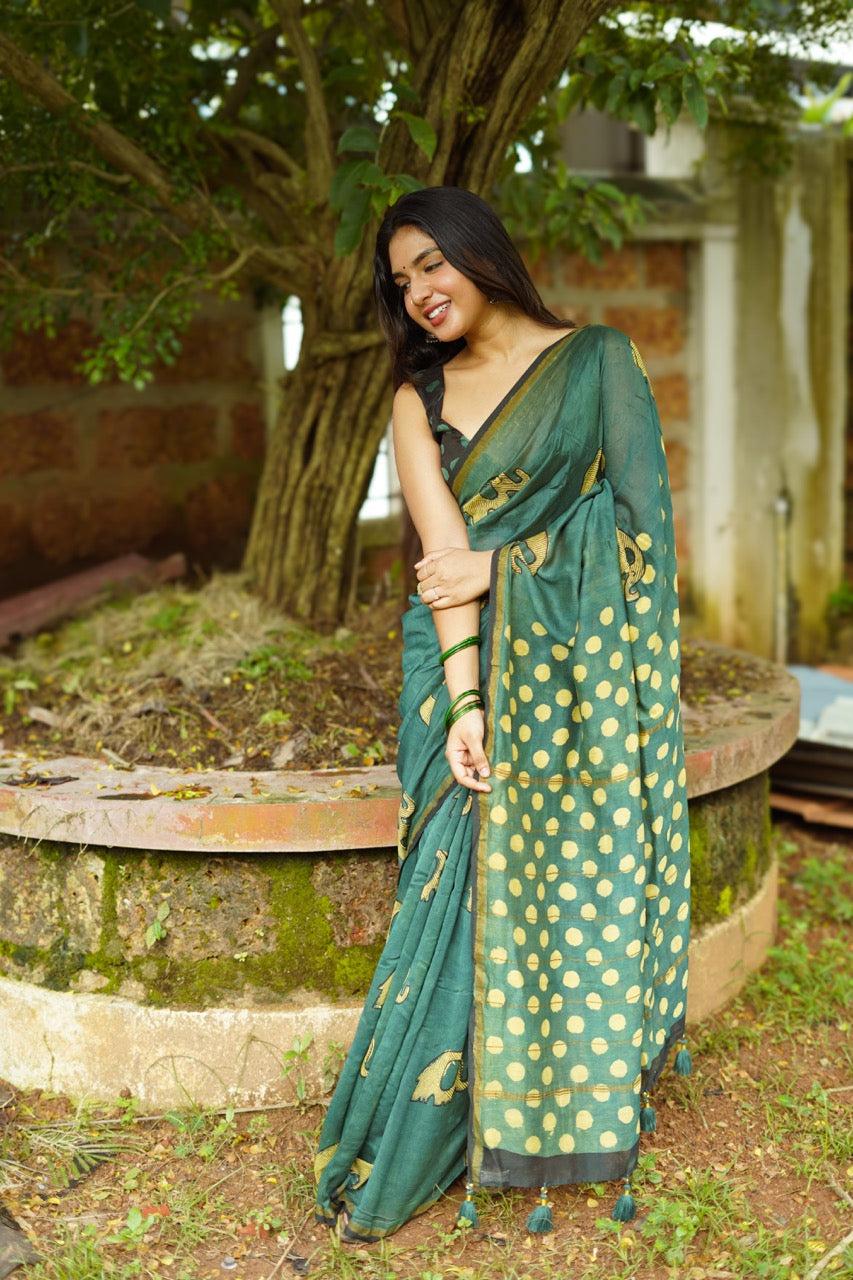 LINEN CHAPPA SAREE