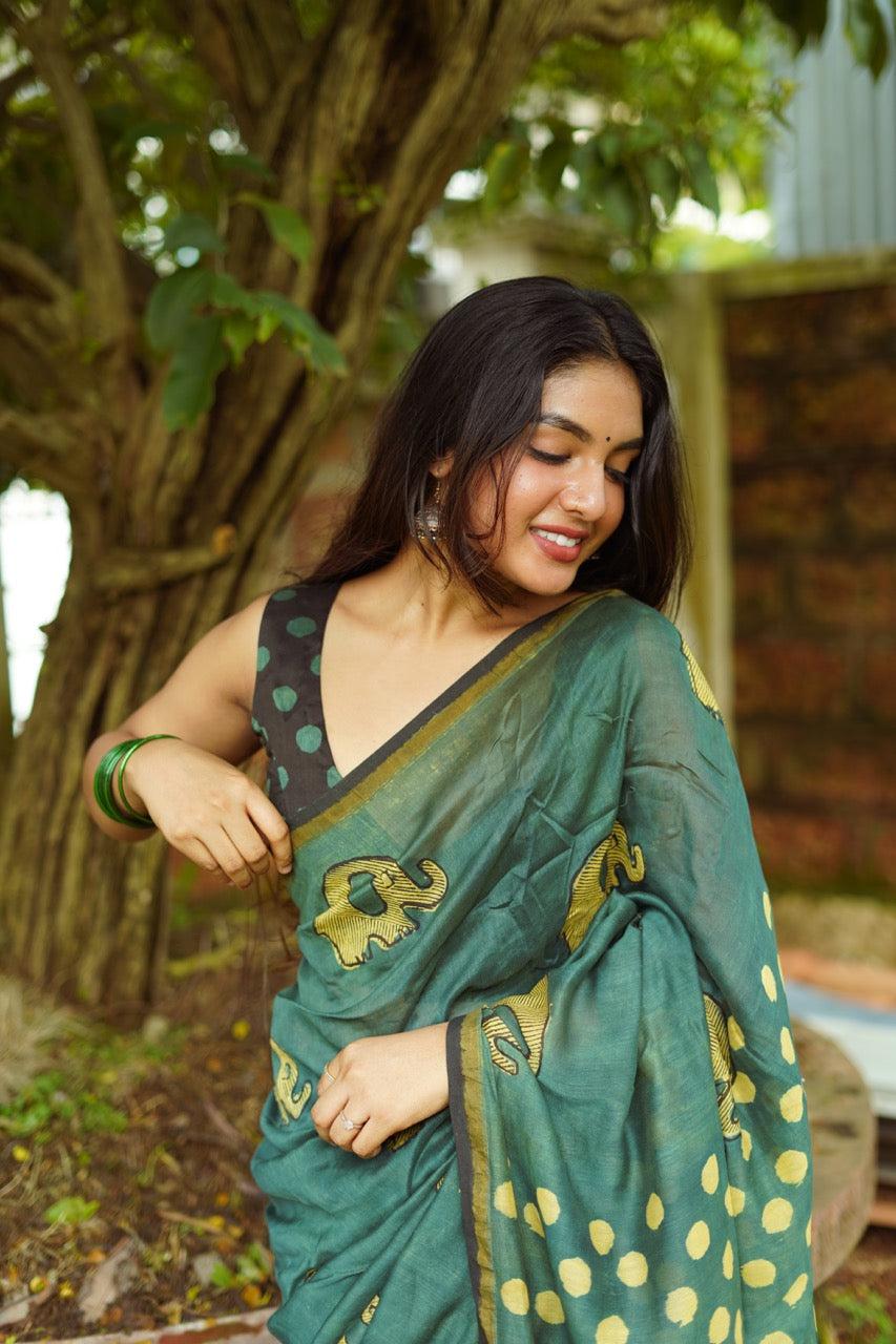 LINEN CHAPPA SAREE