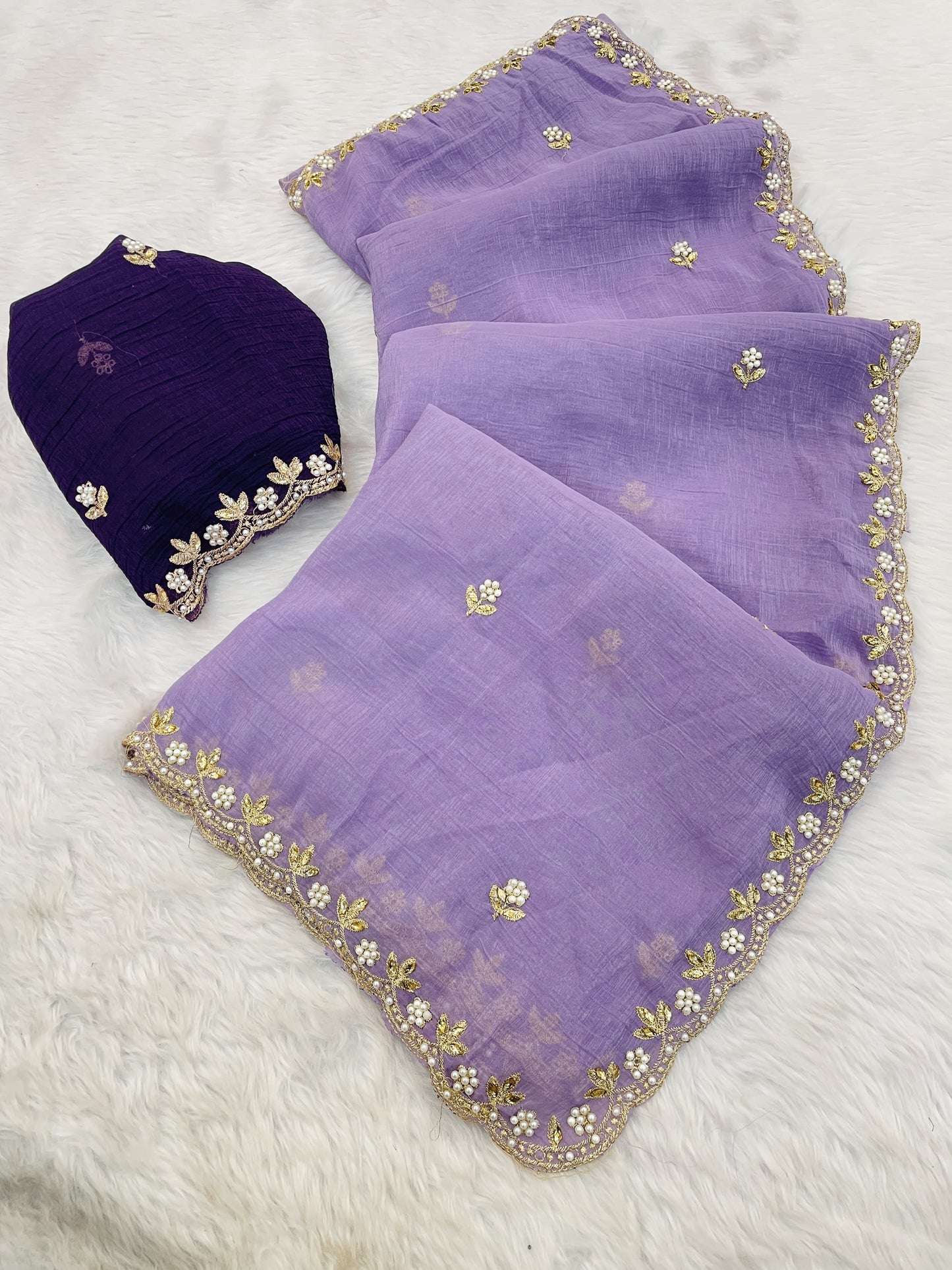 Multicolor Heavy Crunchy Silk Saree
