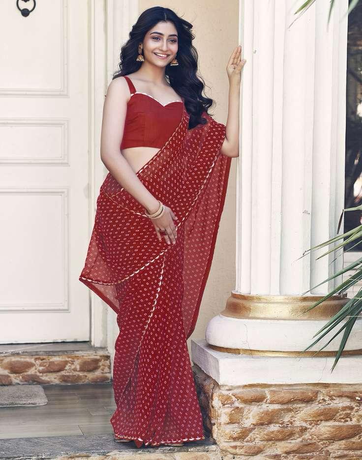 SATRANI BHANDANI GOTTA PRINTED SAREE