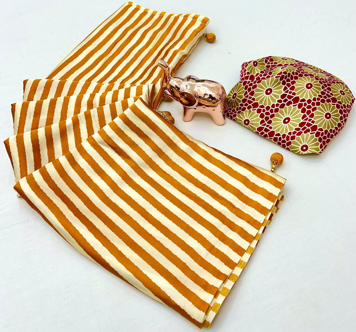GAJJI SILK LEHARIYA SAREE
