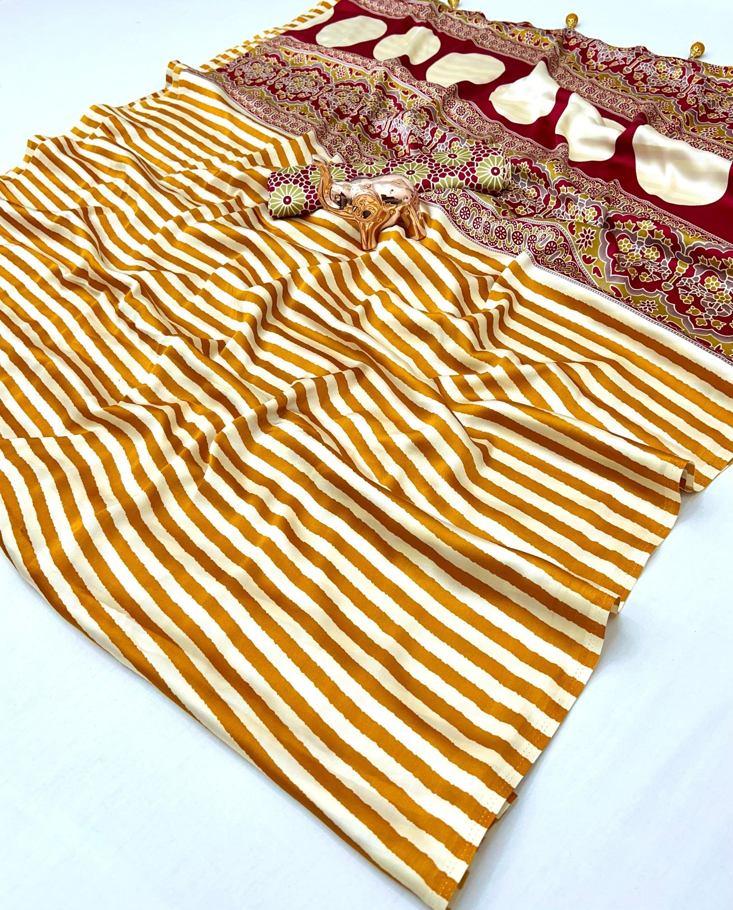 GAJJI SILK LEHARIYA SAREE
