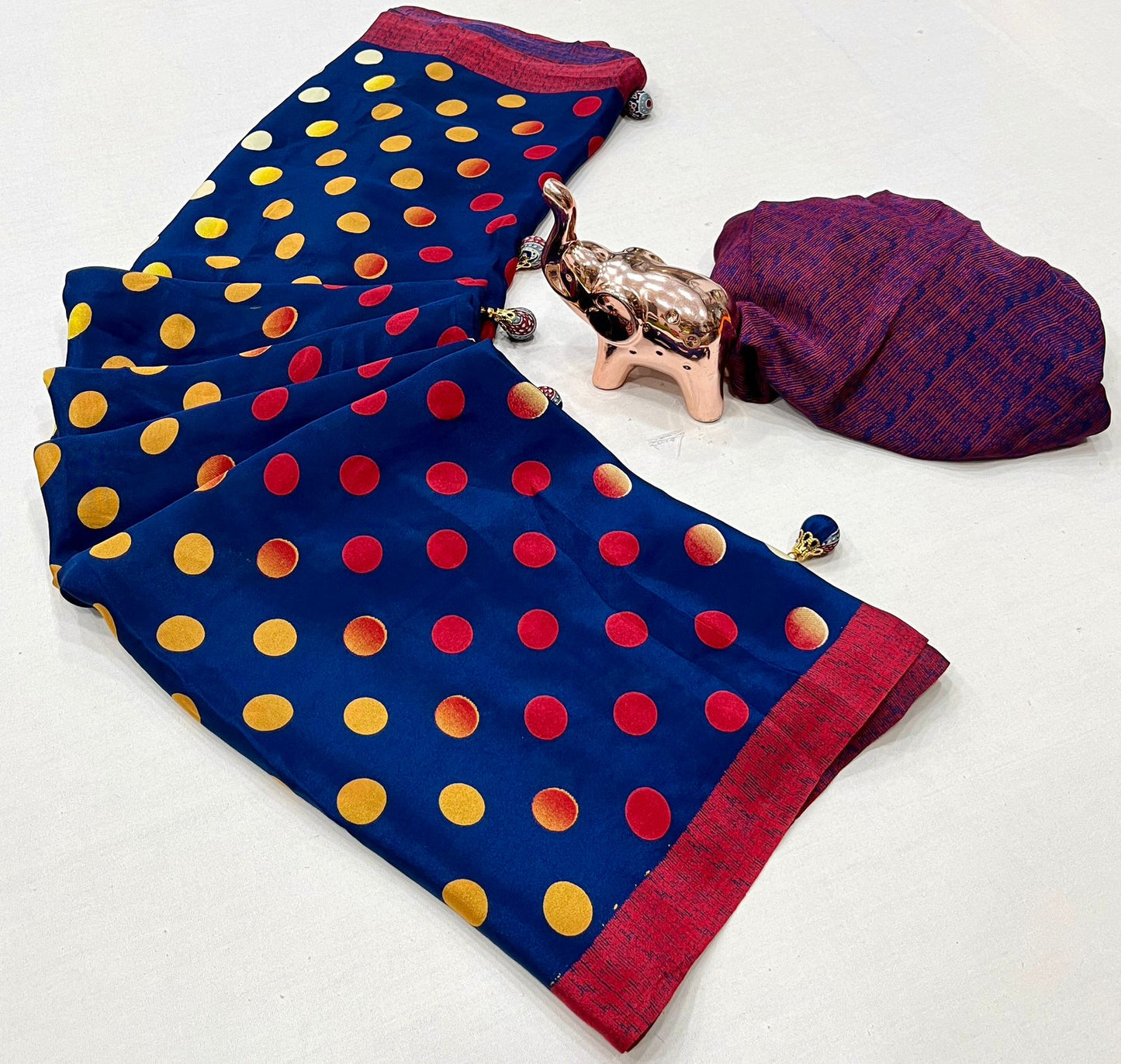 RANGILI GEORGETTE WITH MULTI COLOUR DOTS PRINTED SAREE COLLECTION