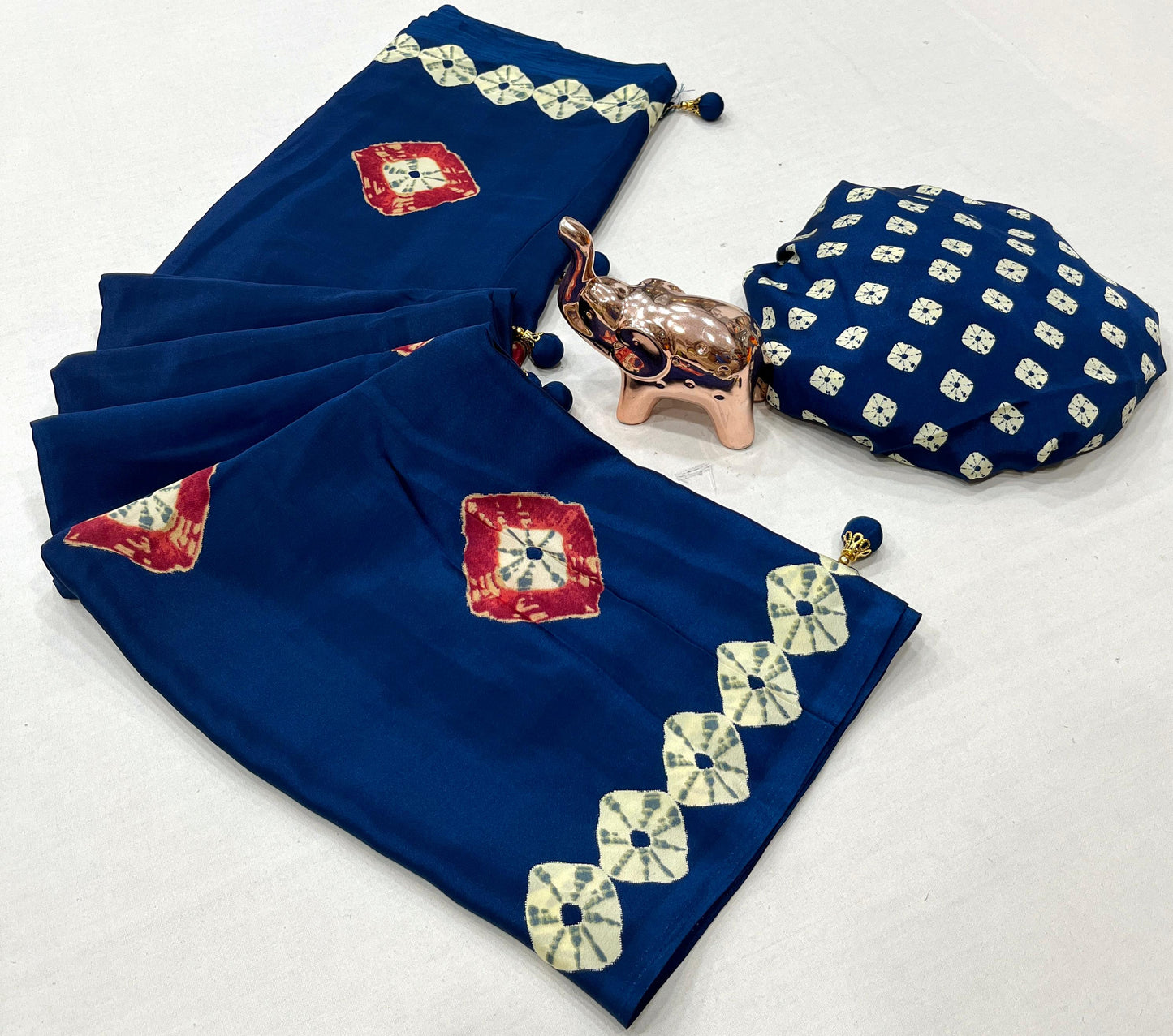 TRENDY BANDHANI PRINTED PURE CHIFFON SAREE