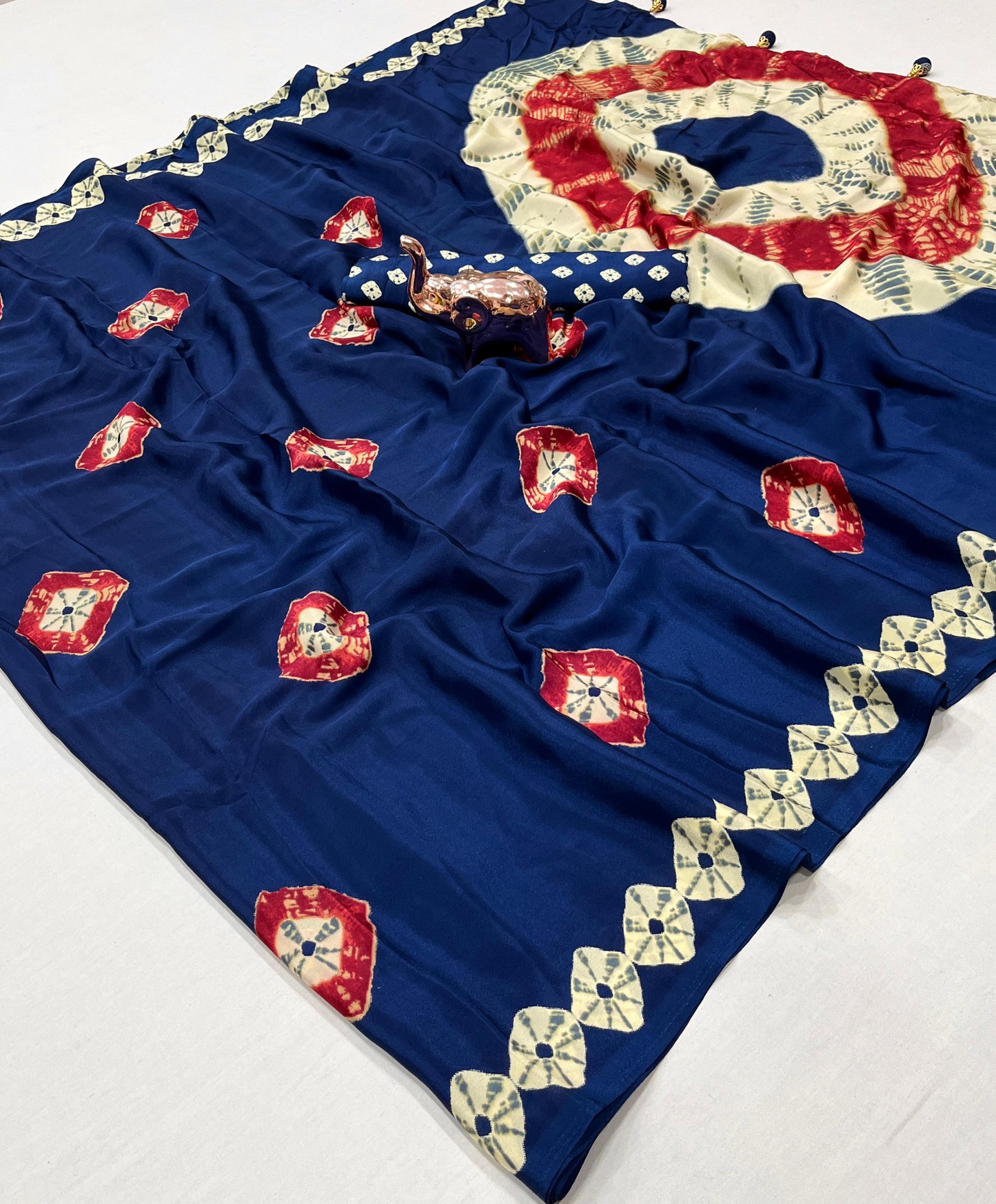 TRENDY BANDHANI PRINTED PURE CHIFFON SAREE